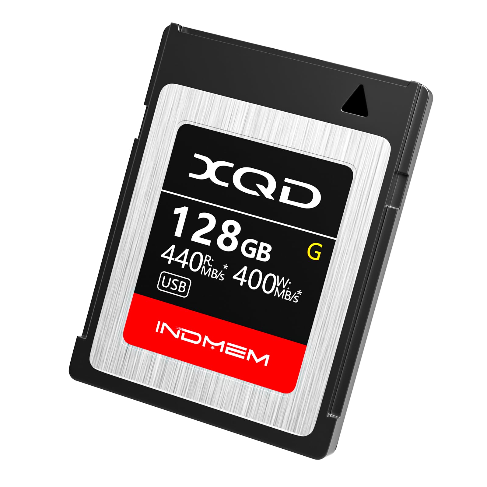 INDMEM 128GB XQD Card 5x TOUGH MLC XQD Flash Memory Card - High Speed G Series (440MB/s Read, 400MB/s Write) - Perfect for Professional Photography, 4K Video Recording & High-Performance Cameras