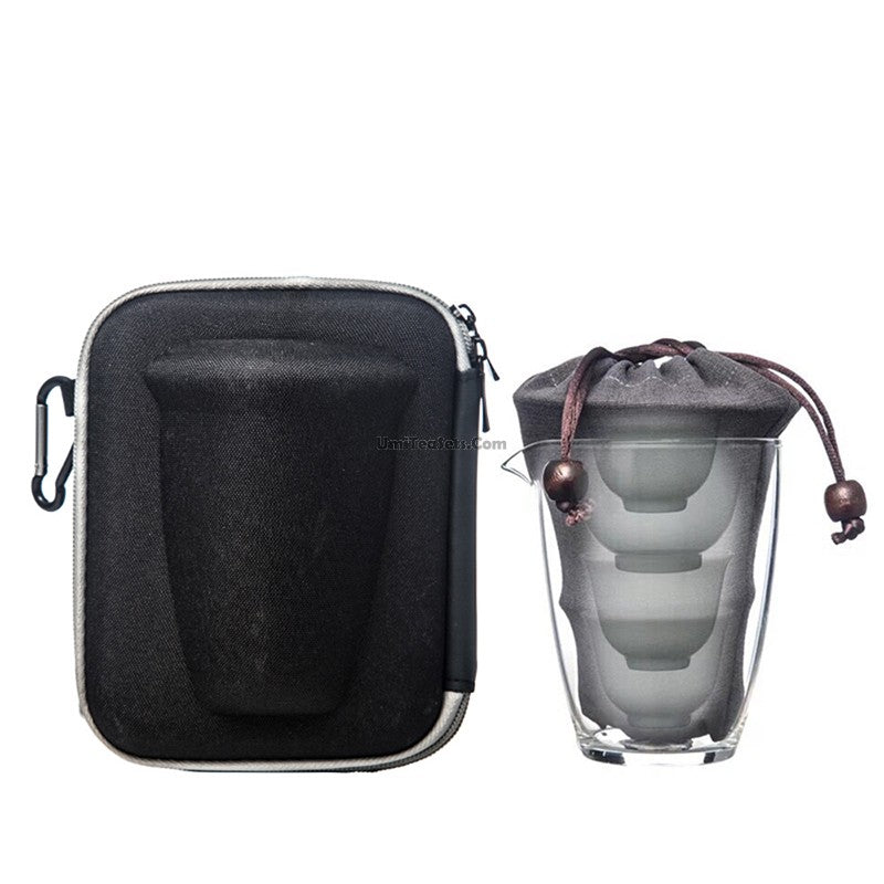 Premium Porcelain Gaiwan Travel Tea Set with Carrying Bag - Perfect for On-the-Go Tea Ceremonies, Camping & Office Use