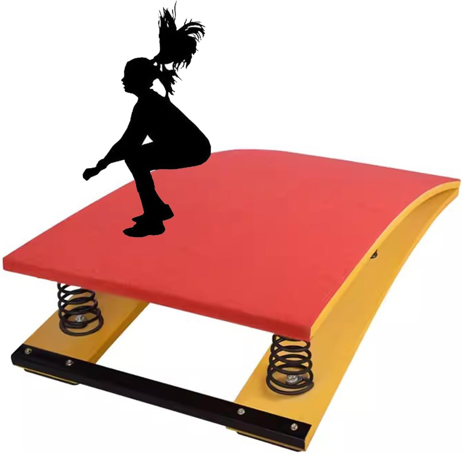 Professional Heavy-Duty Curved Gymnastics Springboard for Kids & Juniors - Steel Spring, Anti-Skid Jump Pad, Thick Durable Design | Perfect for Vault Training, Home Practice & Gymnastics Clubs