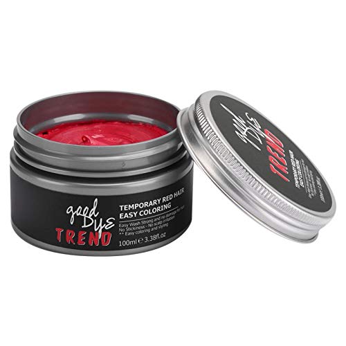 Non-Irritating Temporary Hair Dye Cream - Mild Hair Chalk & Color Mud for Salon & Home Use (Red) | Perfect for Stylists, DIY Hair Coloring & Special Events