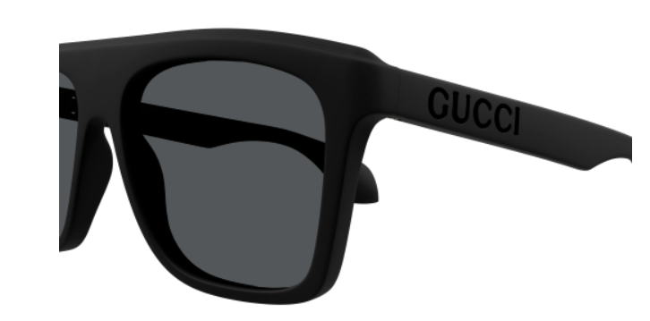 Gucci GG1570S 006 Black/Grey Polarized Square Sunglasses for Men - UV Protection & Luxury Style - Perfect for Driving, Travel & Outdoor Activities