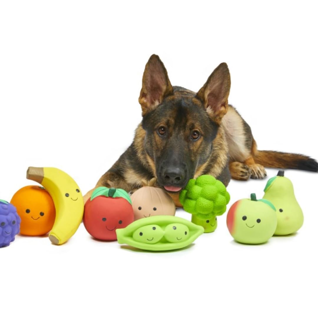 Premium Latex Pea Pod Dog Chew Toy - Large Size, Durable & Non-Toxic for Aggressive Chewers - Perfect for Playtime, Training & Dental Health (Green)