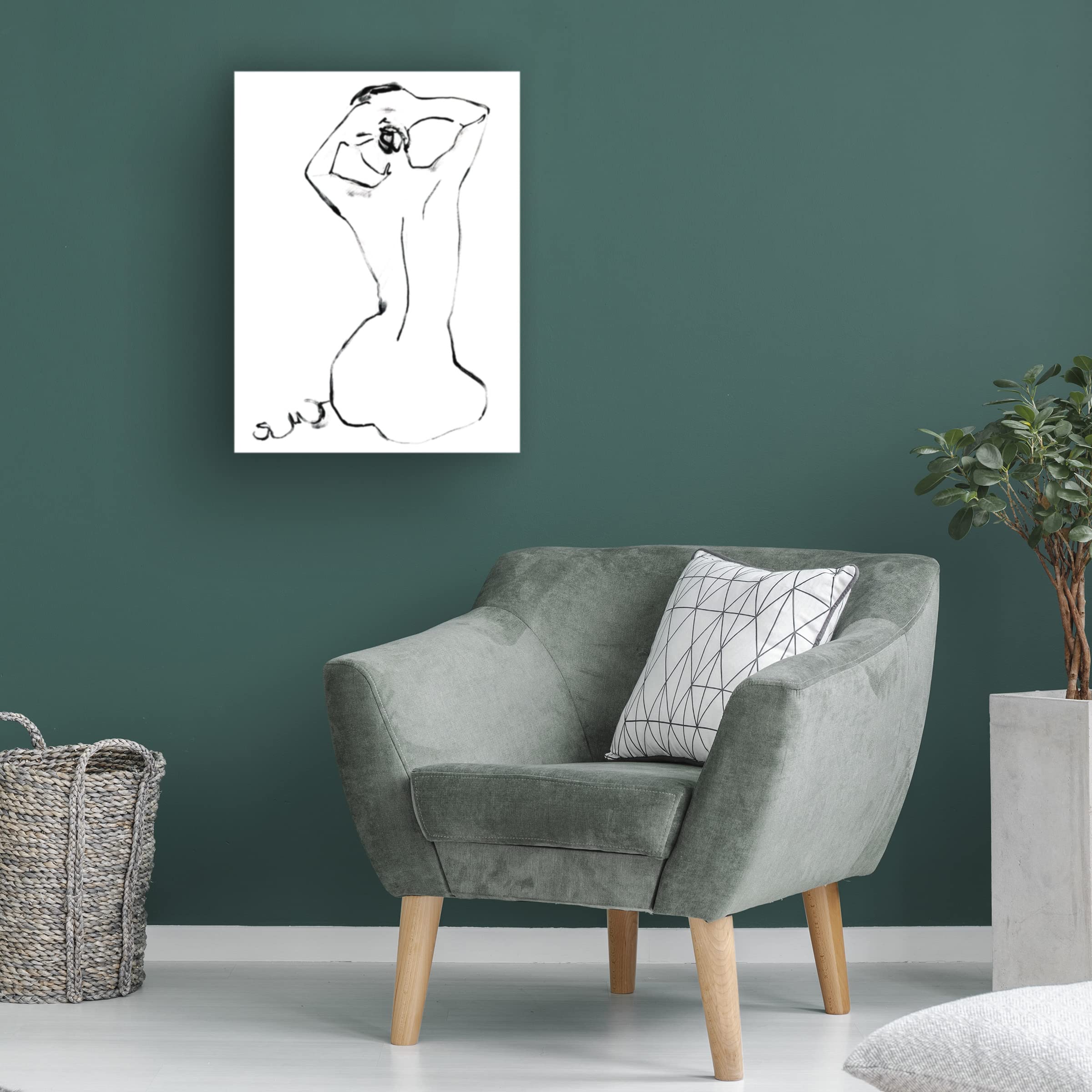Fixing the Bun I Canvas Art Print by Jennifer Paxton Parker - Modern Home Decor for Living Room, Bedroom & Office Wall Art