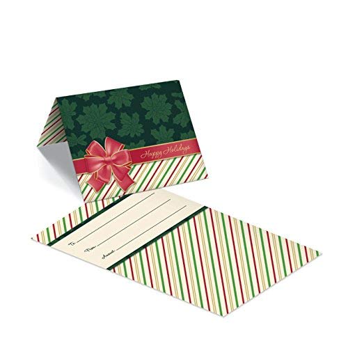 200 Pack Gift Card Presenters with Red Bows - Elegant Holiday Gift Wrapping & Presentation for Christmas, Birthdays, Weddings, and Corporate Events