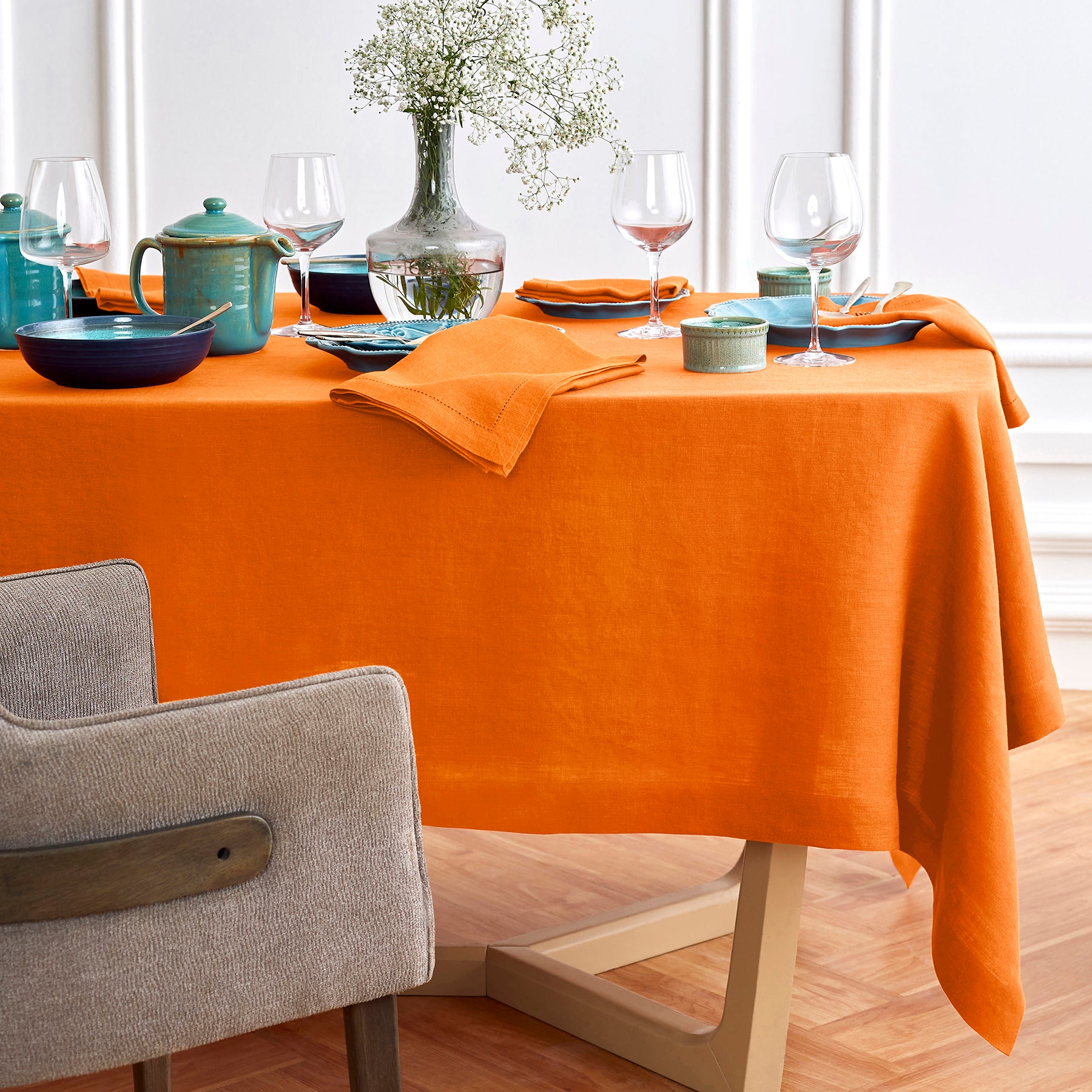 Sonoma Tablecloth - Premium Cotton Table Cover for Dining & Decor | Perfect for Parties, Weddings & Home Decor
