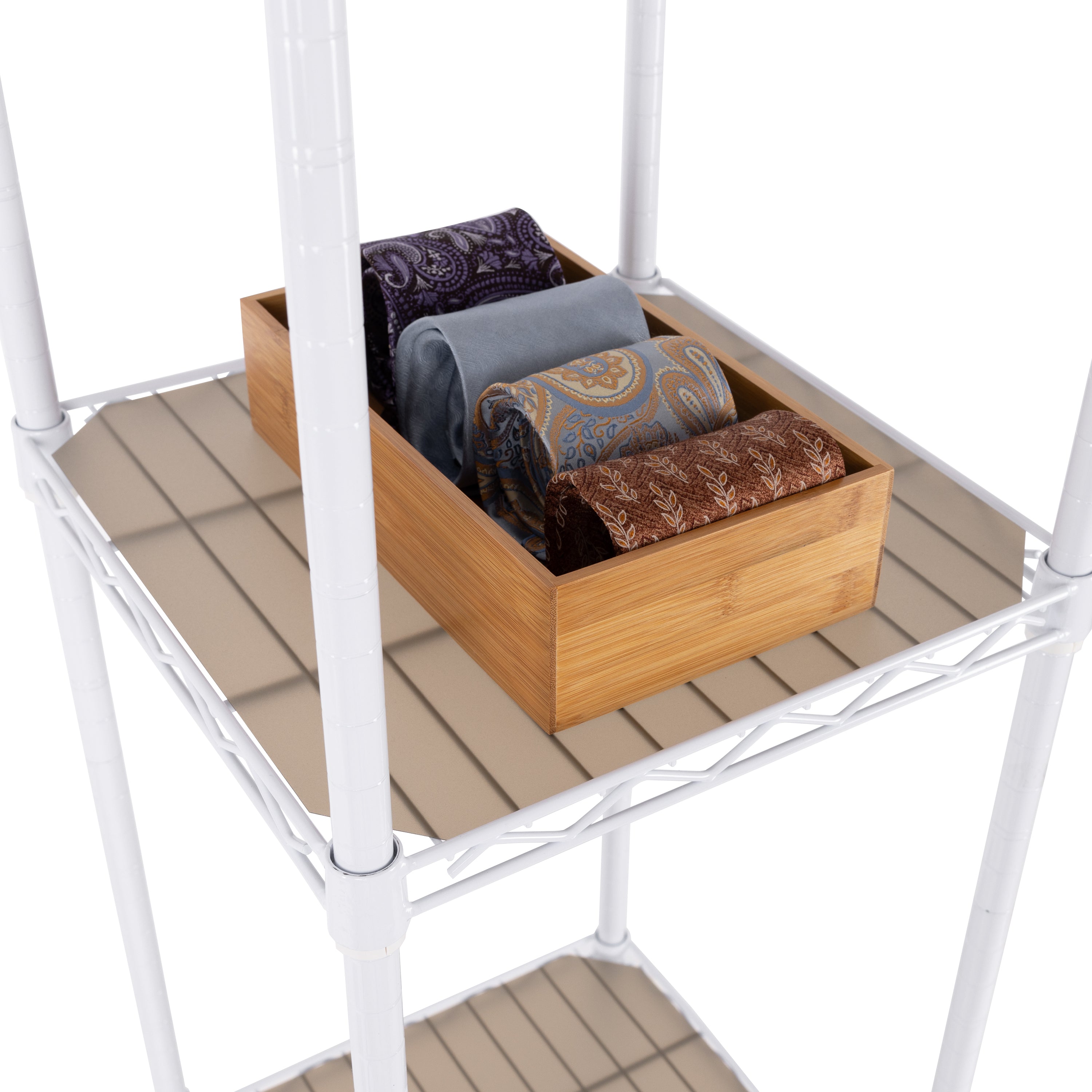 Expandable Closet Organizer System - Space Saving Wardrobe Storage Solution for Bedroom, Closet & Dorm Organization