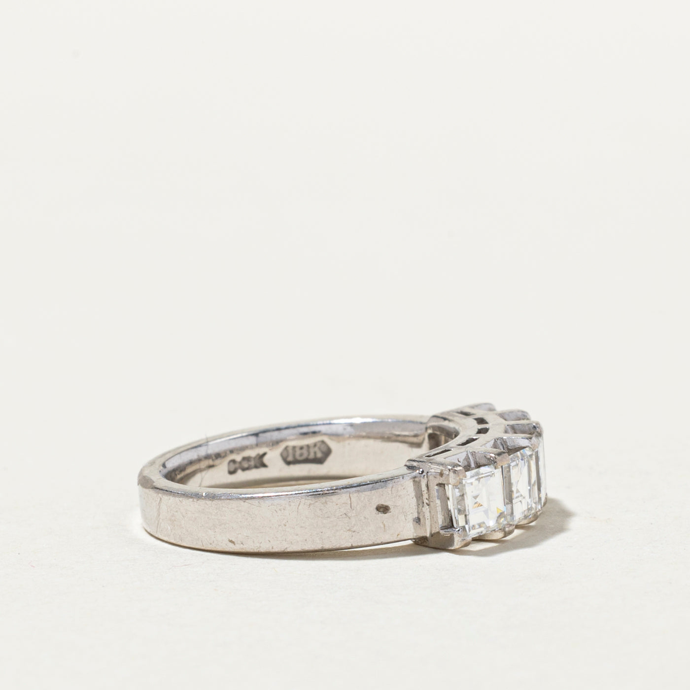 1.17ctw Five Stone Square Cut Diamond Ring - Size 4 | Elegant Wedding Band, Anniversary Gift & Engagement Ring for Women