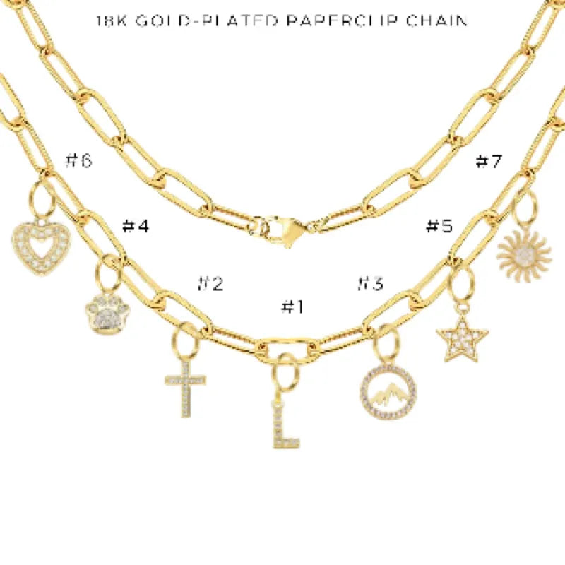 Elegant Charm Necklace with Assorted Charms - Perfect for Gifts, Parties & Everyday Wear | $52.00
