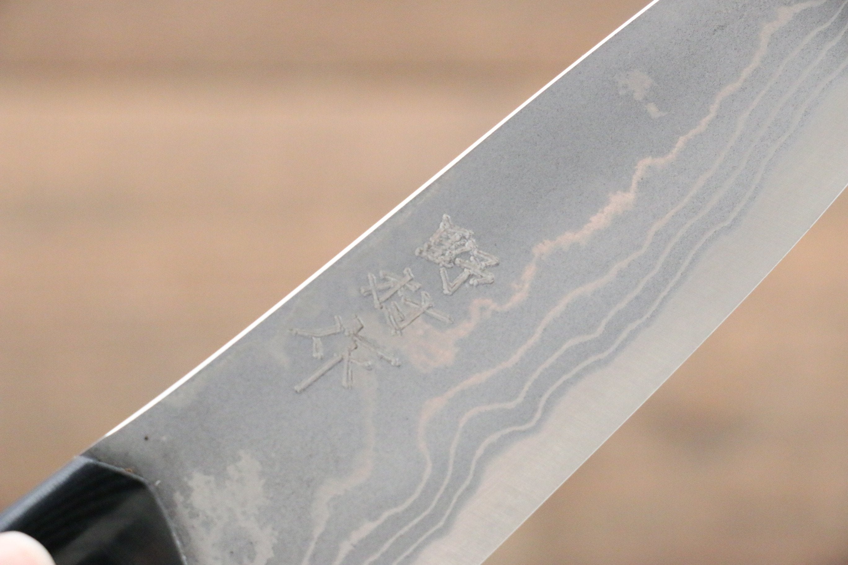 Premium Kazuo Nomura White Steel No.2 Damascus Gyuto Knife 120mm - Japanese Chef Knife with Micarta Handle - Perfect for Sushi, Meat Slicing & Precision Kitchen Tasks
