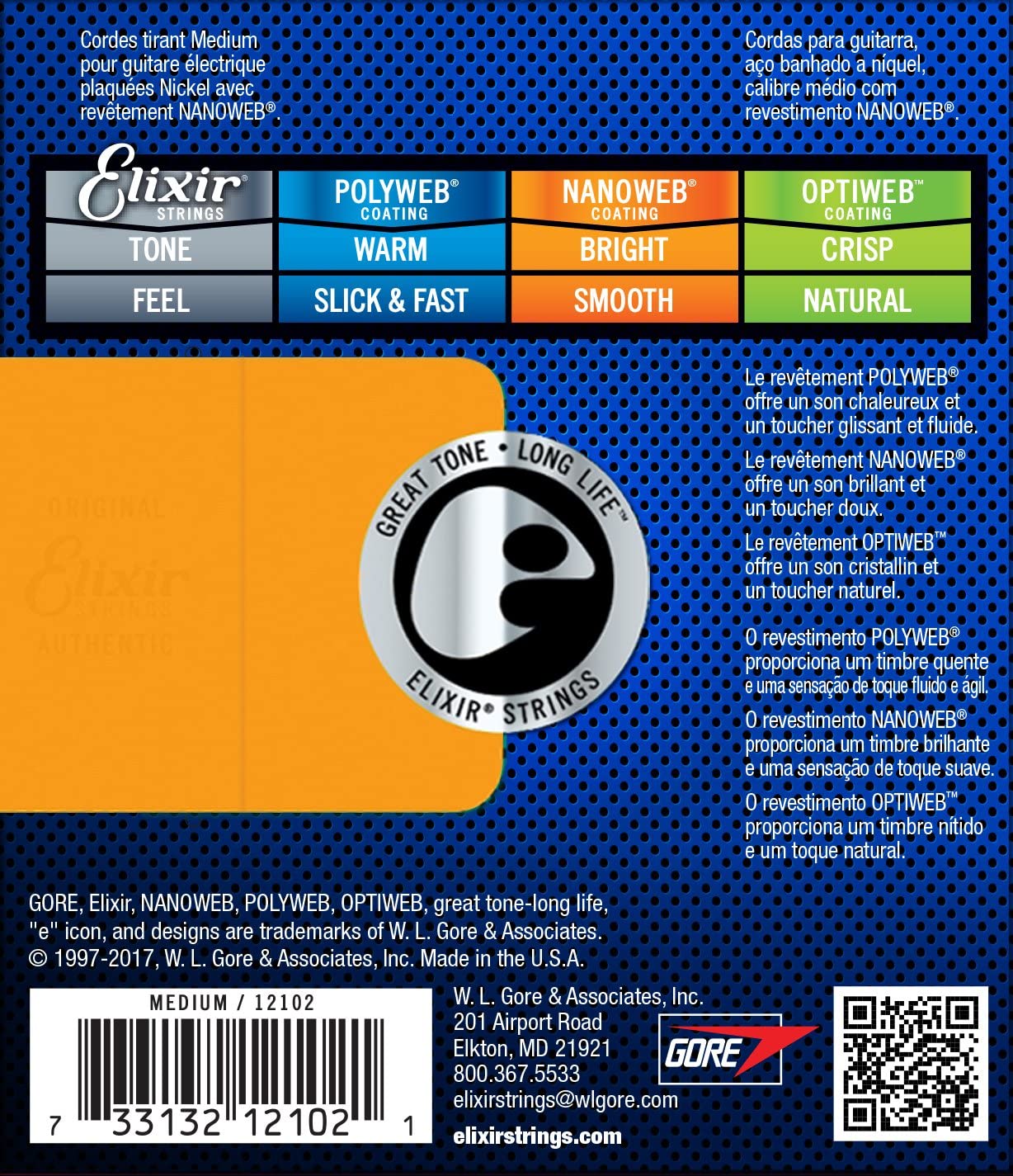 Elixir Nanoweb Nickel Plated 11-49 Medium Gauge Electric Guitar Strings - Perfect for Rock, Blues & Jazz Performance & Recording