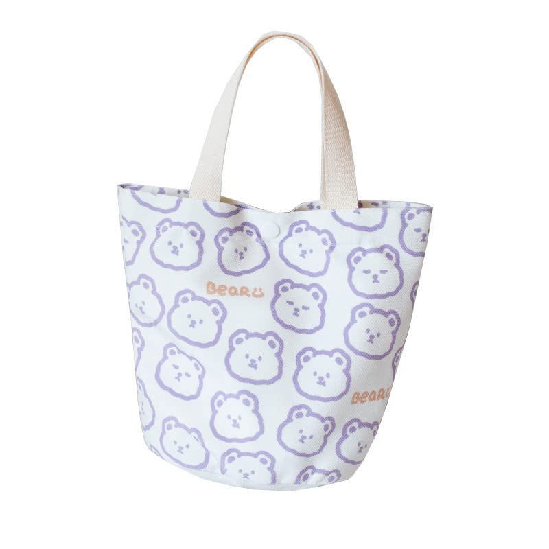 Kawaii Bunny Mini Shoulder Bag - Cute Canvas Tote Bag for Women & Girls | Y2K Aesthetic Grocery Shopping Bag | Fairy Grunge Style | Perfect for School, Beach, Shopping & Daily Use