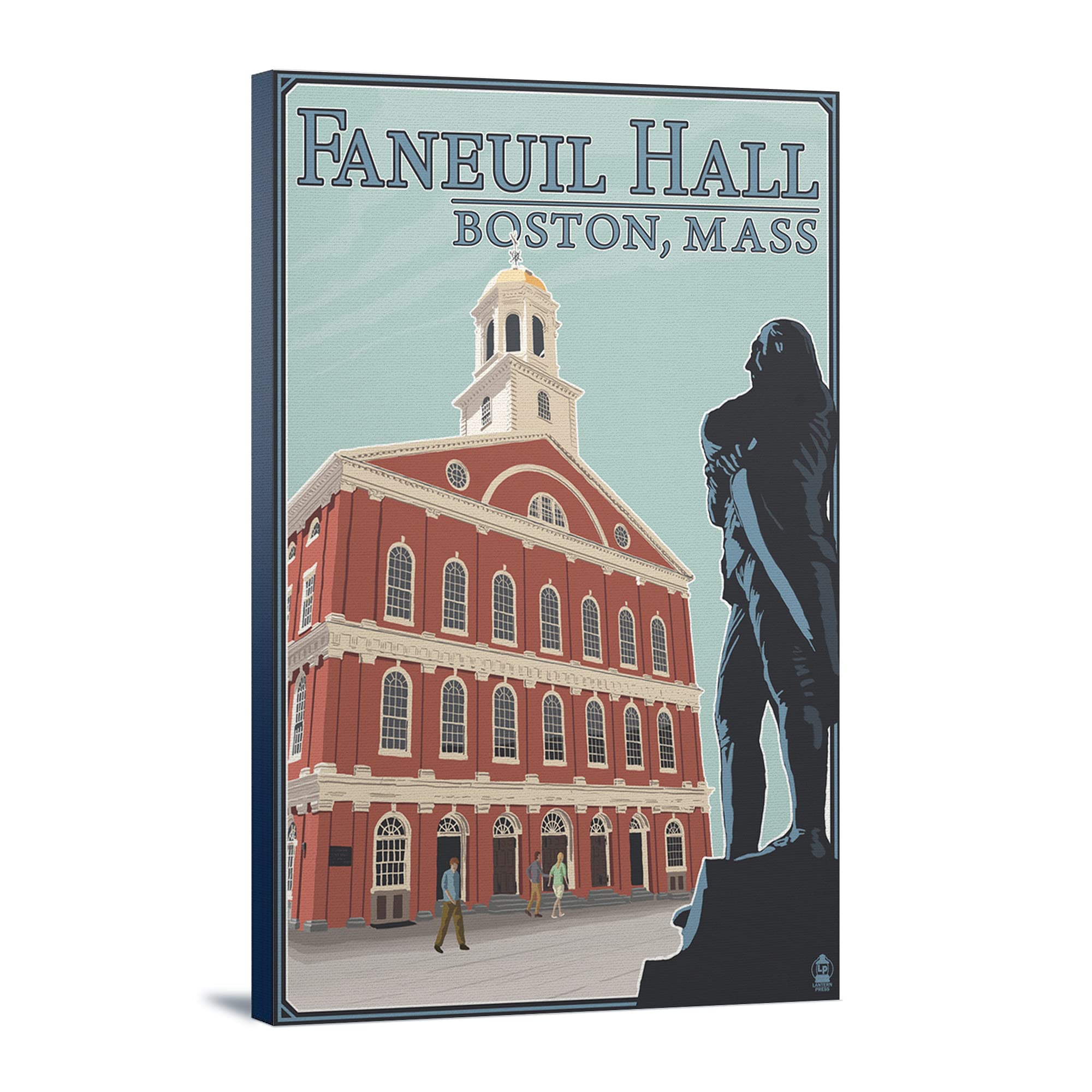 Lantern Press Boston Massachusetts Faneuil Hall 16x24 Wrapped Canvas Wall Art - Home Decor for Living Room, Bedroom & Office