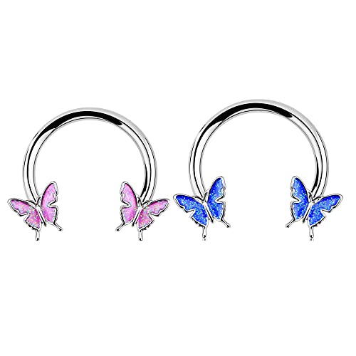 G-2Pcs-Pink-Blue Butterfly