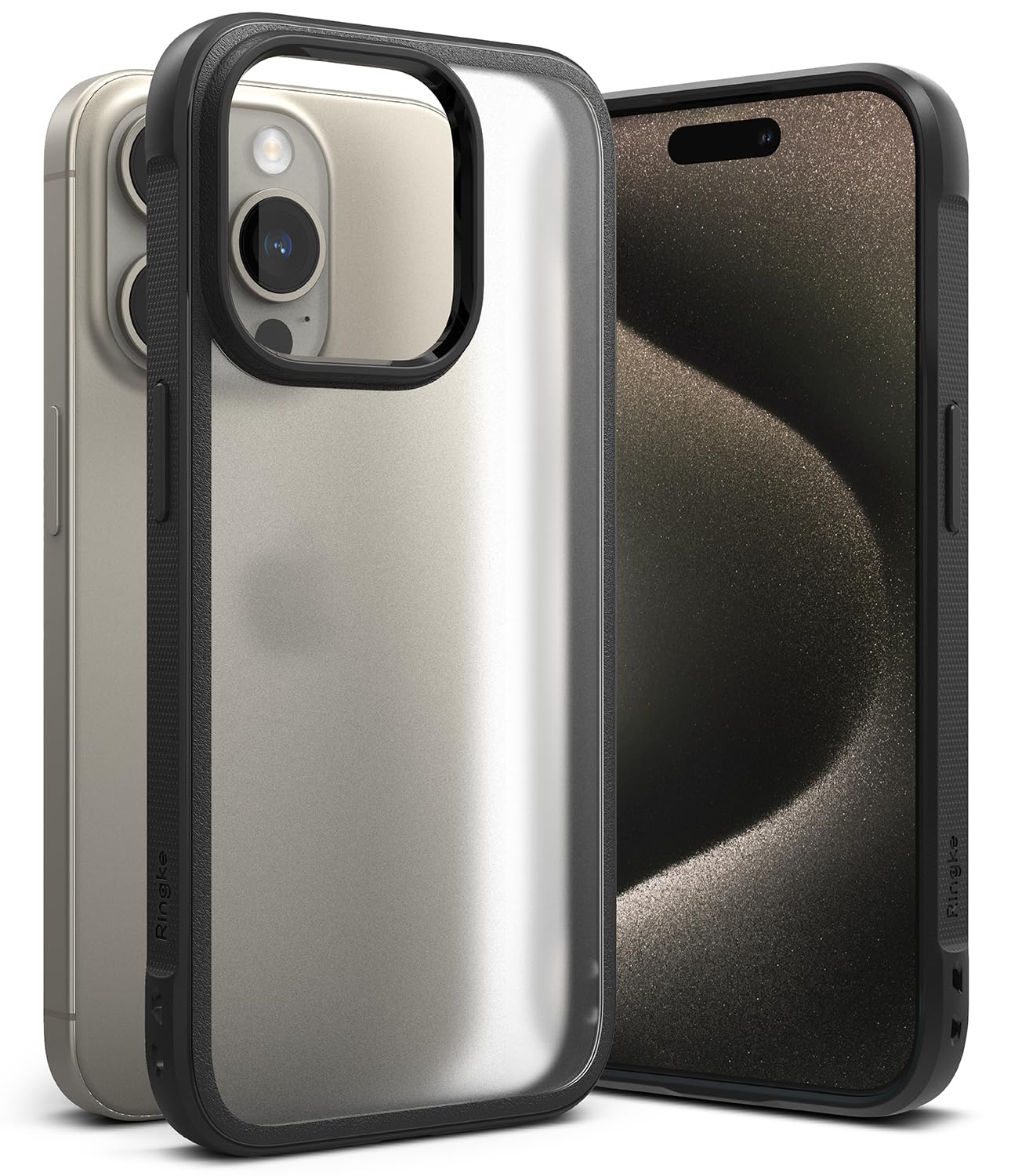 Ringke Fusion Bold iPhone 15 Pro Max Case - Shockproof Translucent Matte Black Cover with Anti-Yellowing & Anti-Fingerprint Coating | Durable Frame Design for Enhanced Grip Protection | Perfect for Outdoor Activities, Work & Daily Use
