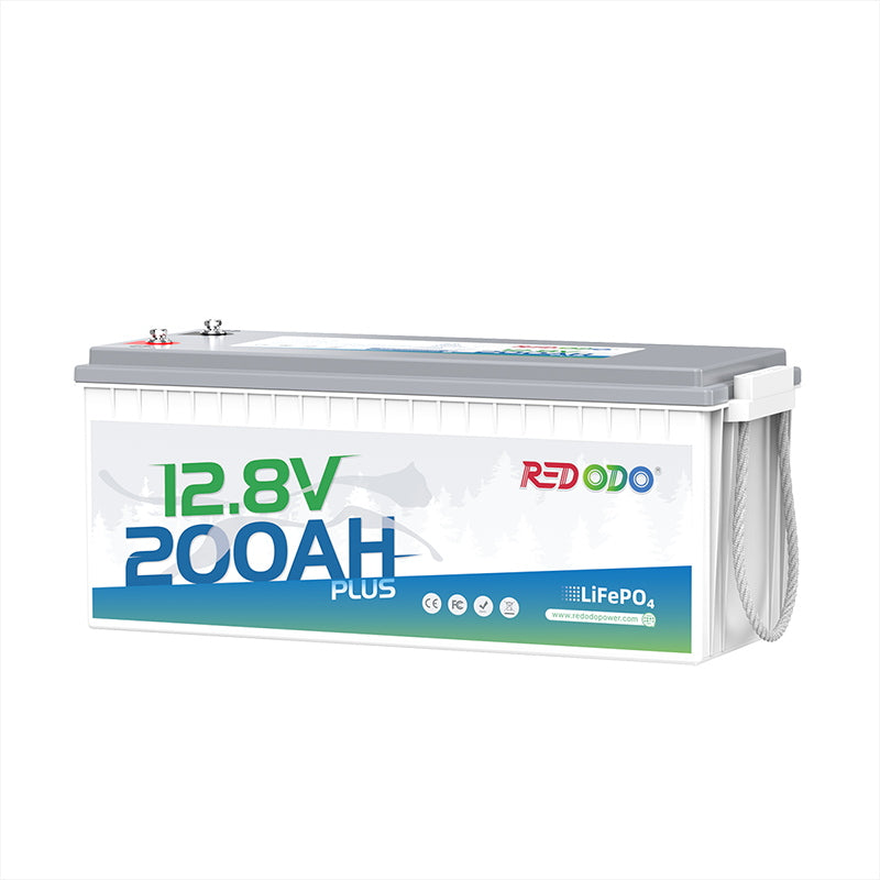 Redodo 12V 200Ah Plus Deep Cycle Lithium Battery - 2560W High Power for Solar Systems, RV, Marine & Off-Grid Applications | Reliable Energy Storage for Home Backup, Camping & Boating