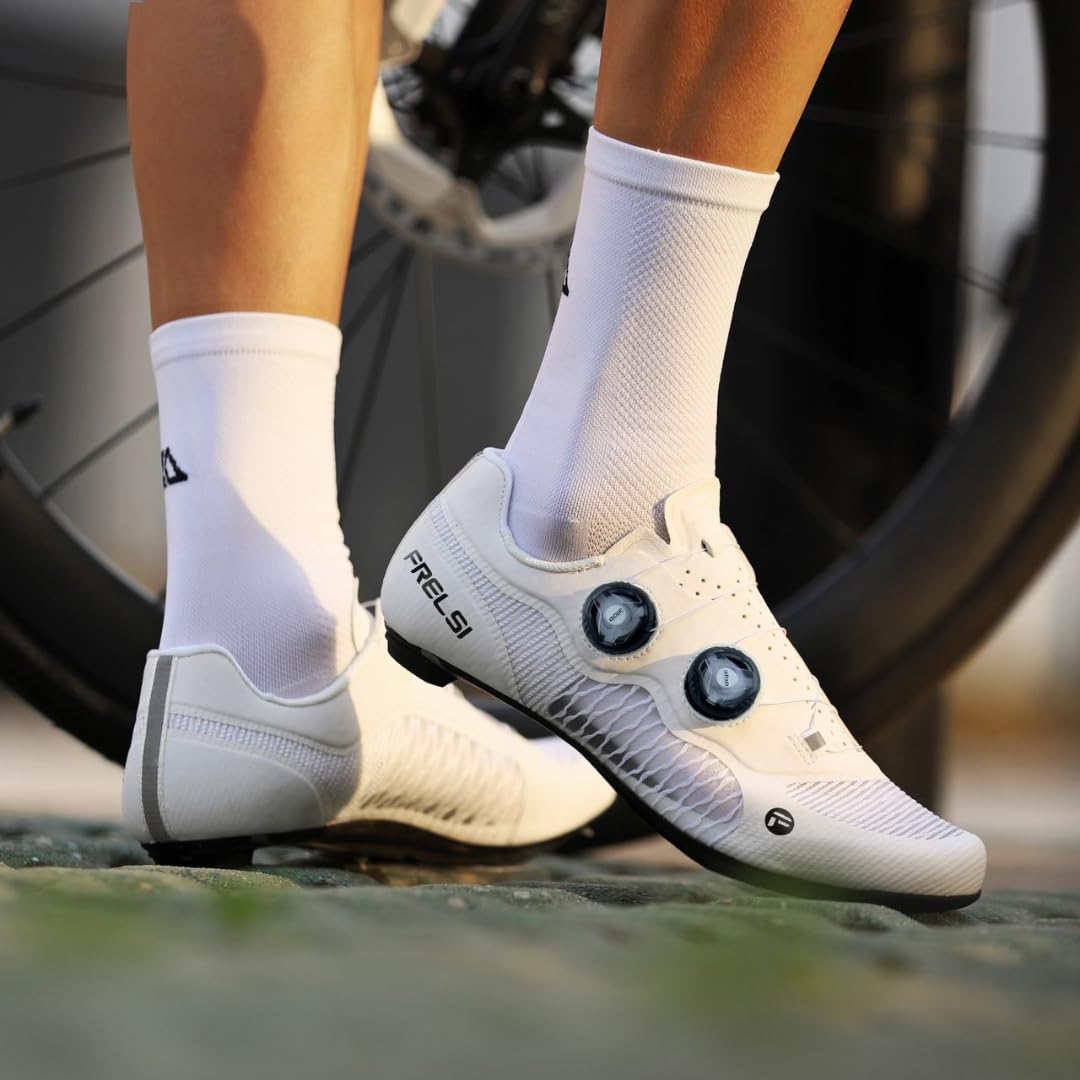 Frelsi Pro Carbon Road Cycling Shoes - Lightweight & Stiff for Racing & Training - Perfect for Road Bikes, Triathlons & Indoor Cycling