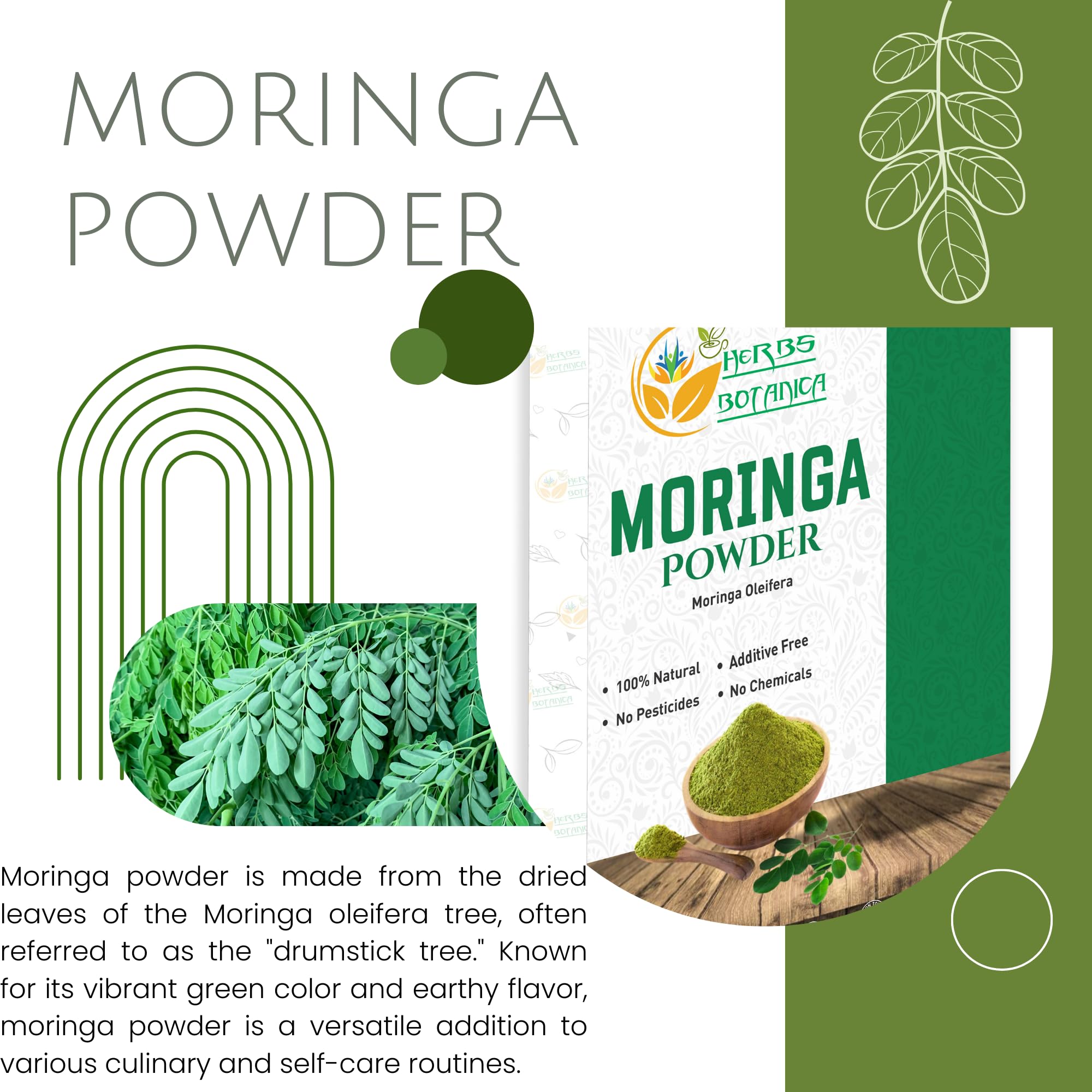 Premium Organic Moringa Oleifera Leaf Powder - 100% Pure Indian Superfood (5.3oz) | Rich in Vitamins & Antioxidants | Boost Immunity & Energy | Perfect for Smoothies, Teas & Healthy Morning Drinks
