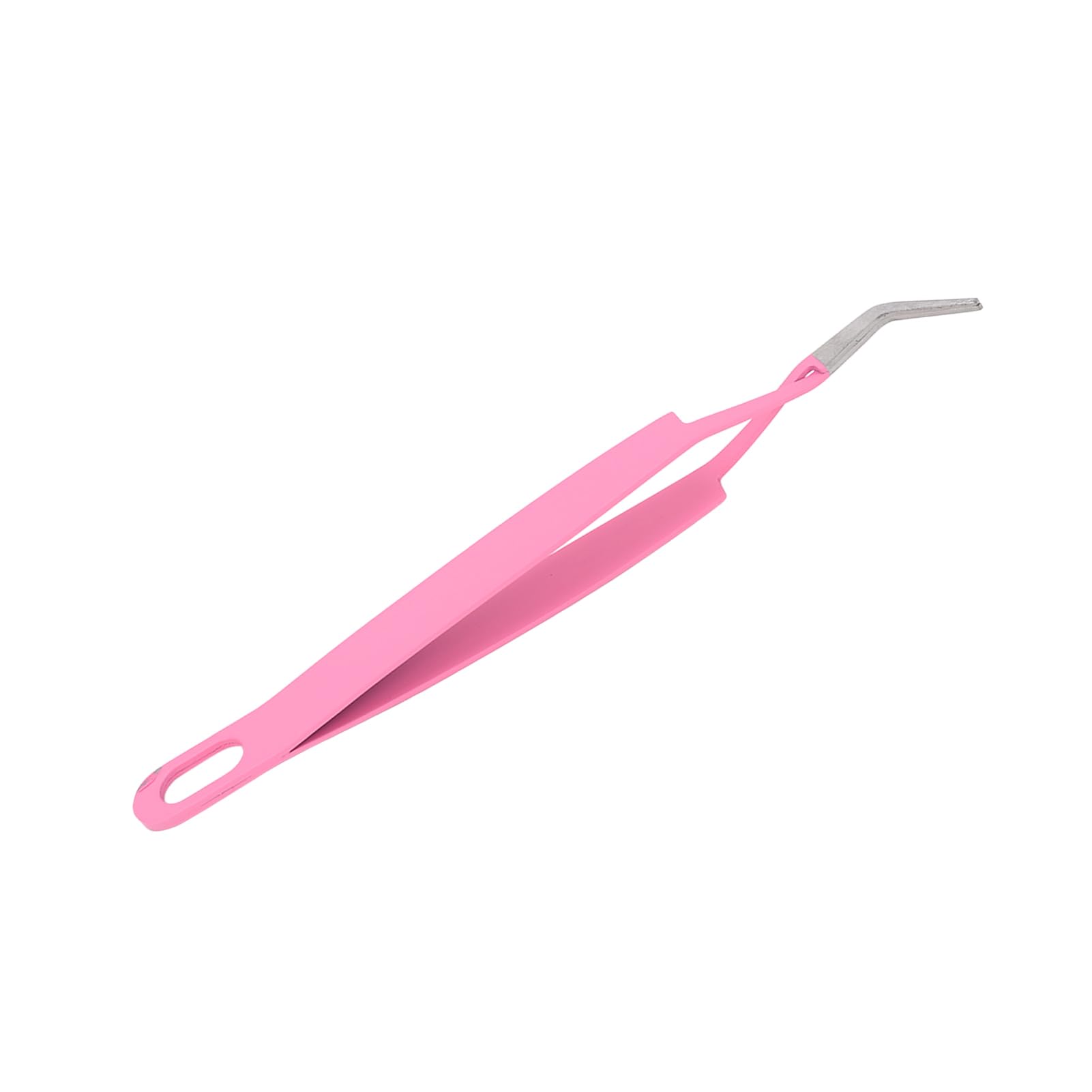 Premium Stainless Steel Lash Tweezer with Curved Tip - Flexible Eyelash Applicator Tool for Comfortable Grip & Easy Use - Perfect for Beginners, Makeup Artists, Women & Girls - Ideal for Salon, Home Makeup & Professional Lash Extensions
