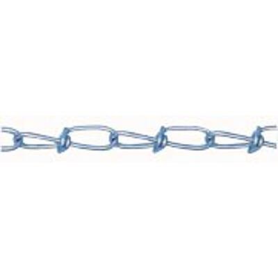 Peerless Chain 7011032 Zinc Plated Carbon Steel Weldless Double Loop Tenso Coil Chain - 100' Length, 200 lbs Load Capacity - Ideal for Towing, Marine, and Industrial Applications