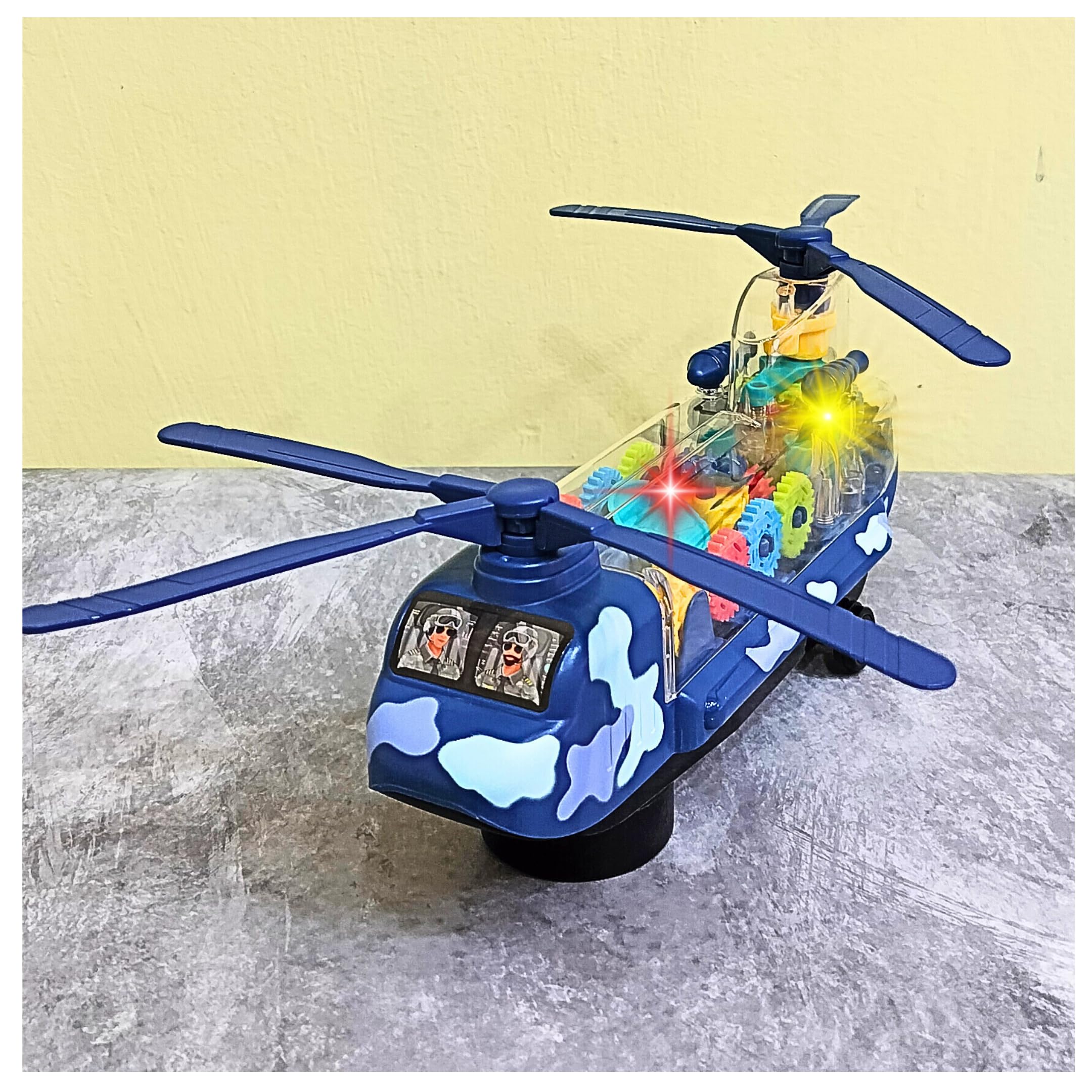 Kart In Box - Musical Helicopter Toy for Kids | Non-Flying Helicopter with Lights & Sounds | Random Color | Perfect for Birthday Gifts, Pretend Play & Early Learning