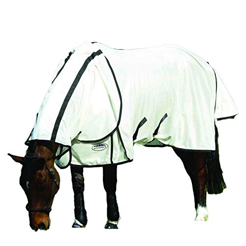 WeatherBeeta Comfitec Airflow II Detachable Neck Fly Sheet for Horses - Breathable Summer Horse Blanket with UV Protection for Riding, Training, and Turnout