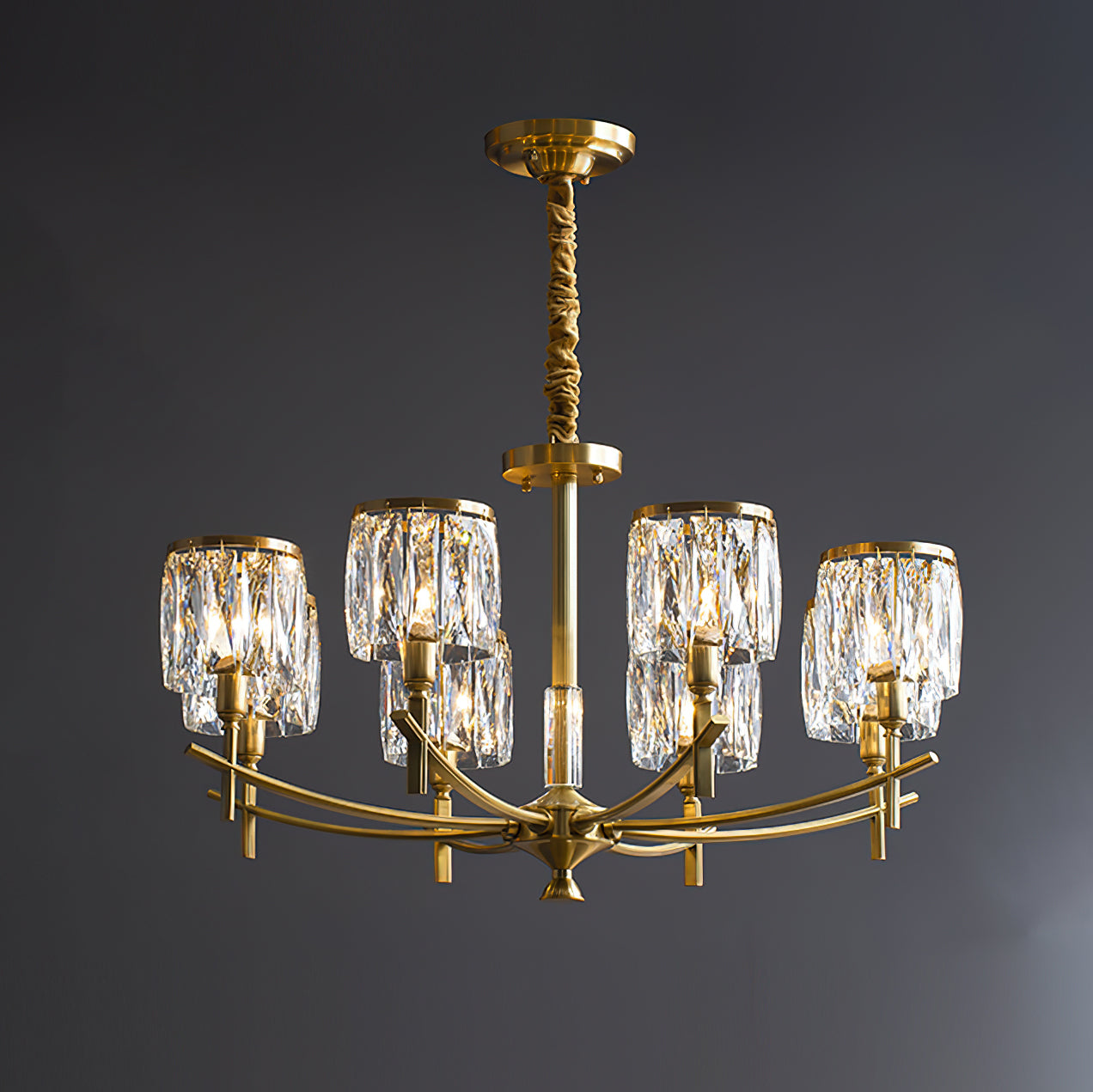 Crystal Prism Chandelier - Elegant Ceiling Light Fixture for Dining Room, Bedroom & Living Room Decor | Modern Home Lighting Solution