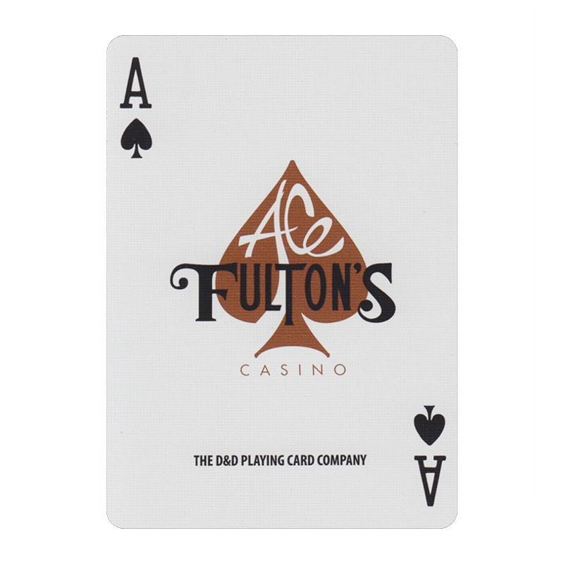 Ace Fulton's Casino Vintage Brown Playing Cards - Premium Poker Cards for Casino Nights, Poker Games, and Magic Tricks
