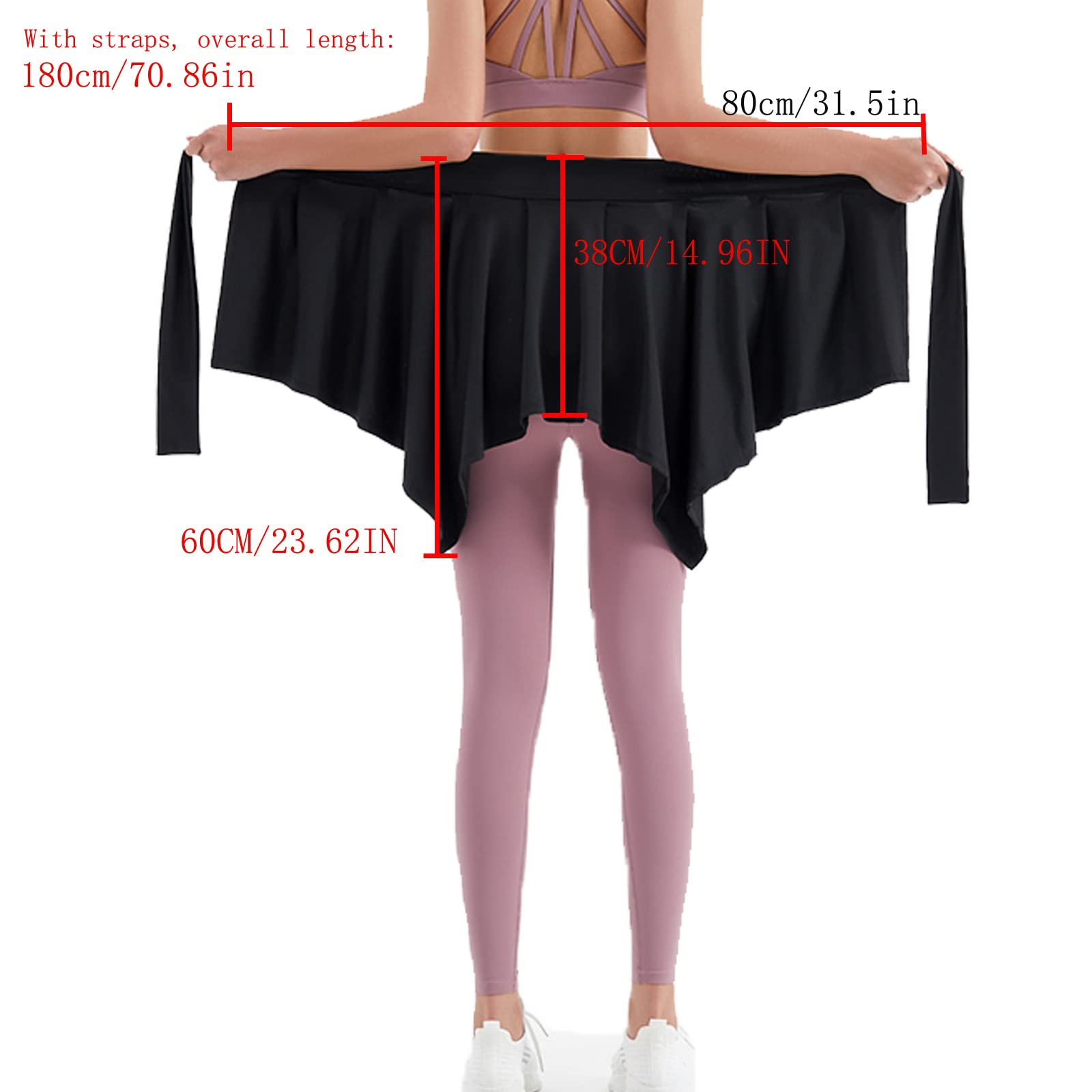Women's Yoga Ballet Tennis Skirt - Adjustable Wrap Athletic Skirt for Yoga, Running, Dance & Sports | Perfect for Workouts, Gym, Beach Cover-Up & Casual Wear