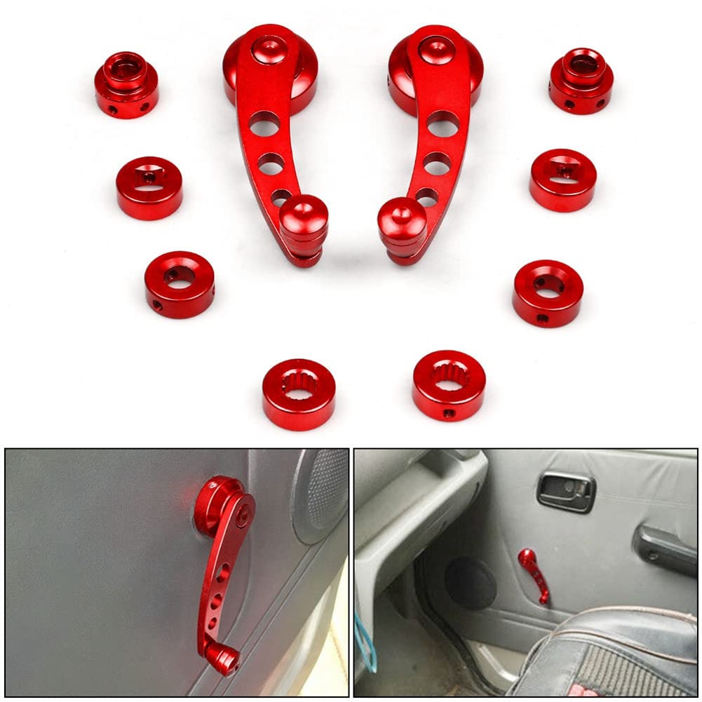 Universal Car Window Crank Handle - Billet Aluminum Manual Window Lifter Replacement for Cars, Trucks & Vans - Black Interior Upgrade (Perfect for Classic Car Restoration & DIY Automotive Repair)