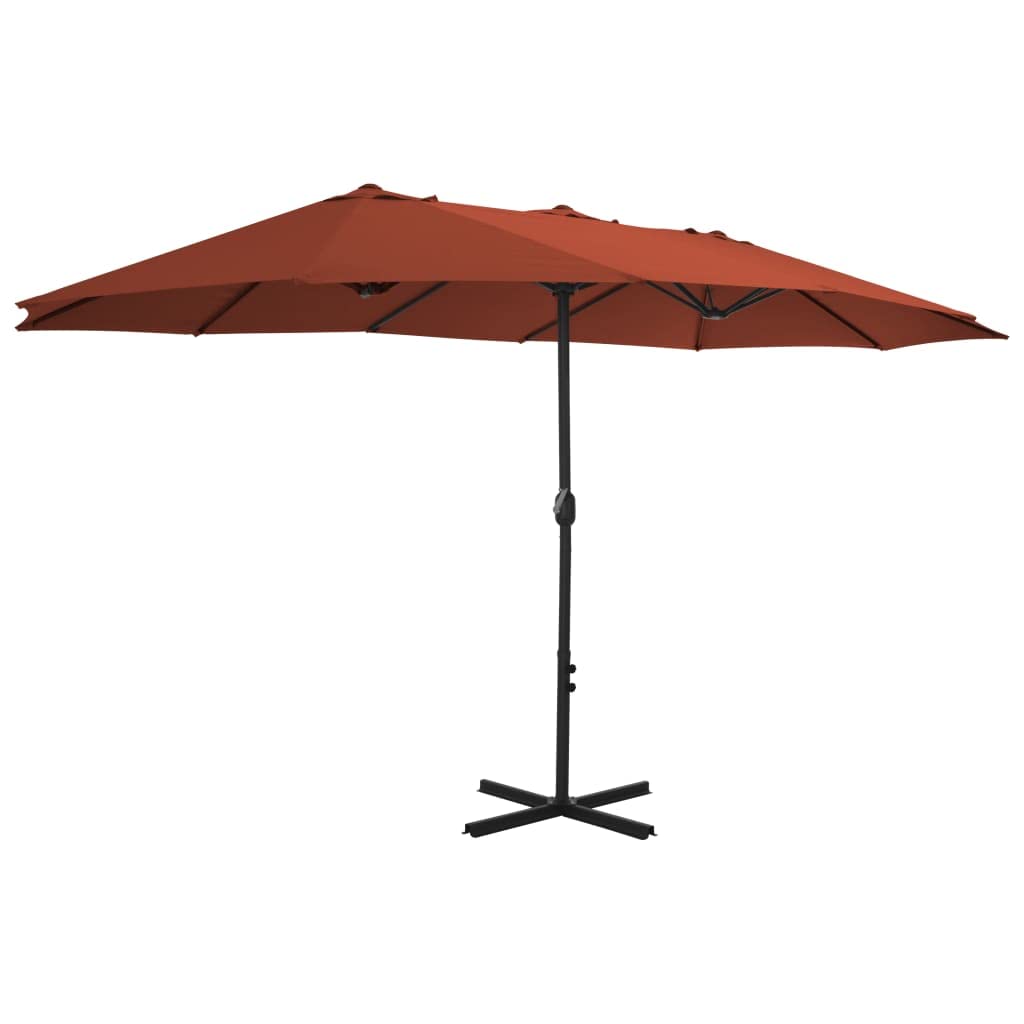 CHARMMA 10ft x 8ft Outdoor Patio Umbrella with Rust-Resistant Aluminum Pole - Large 181.1