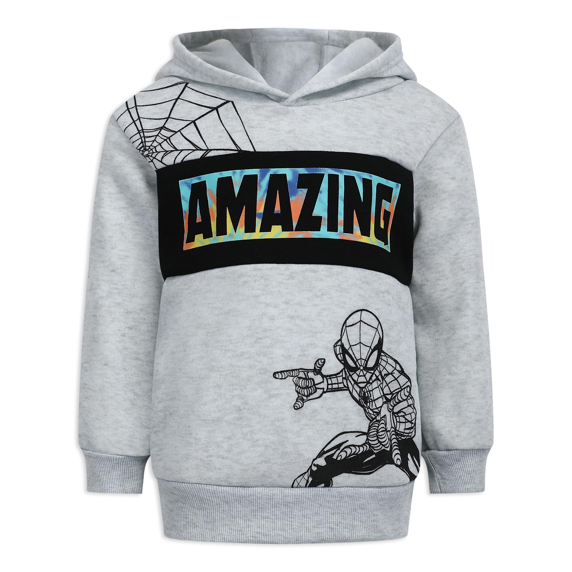 Marvel Spider-Man Boys Hoodie and Pants Set - Superhero Costume for Toddlers & Kids (2-8 Years) | Soft Cotton Playwear for Halloween, Cosplay & Everyday Wear