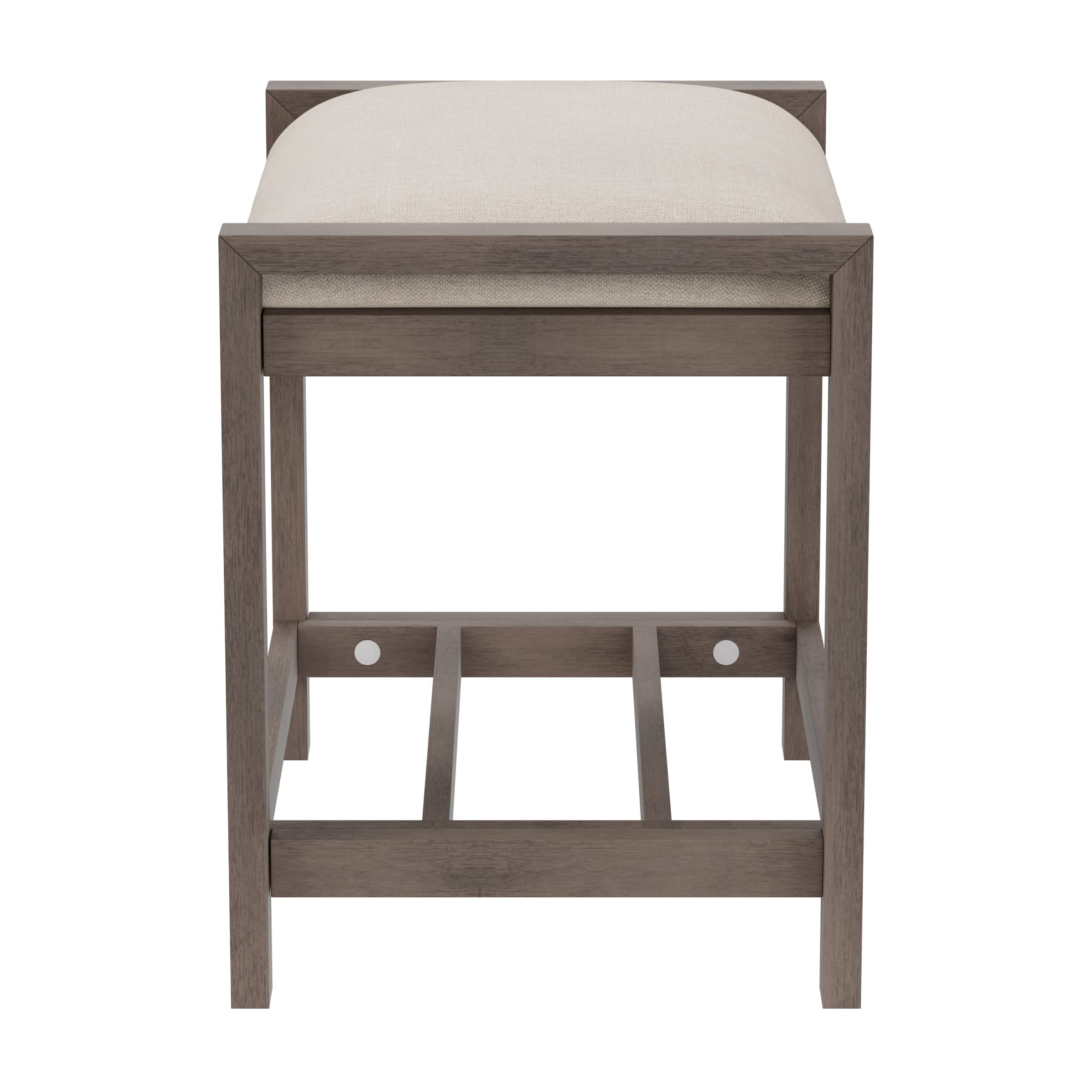 Hillsdale Furniture Amelia Vanity Stool in Antique Gray - Elegant Dressing Table Stool for Bedroom Makeup & Vanity Area, Perfect for Home Decor and Bridal Dressing Room