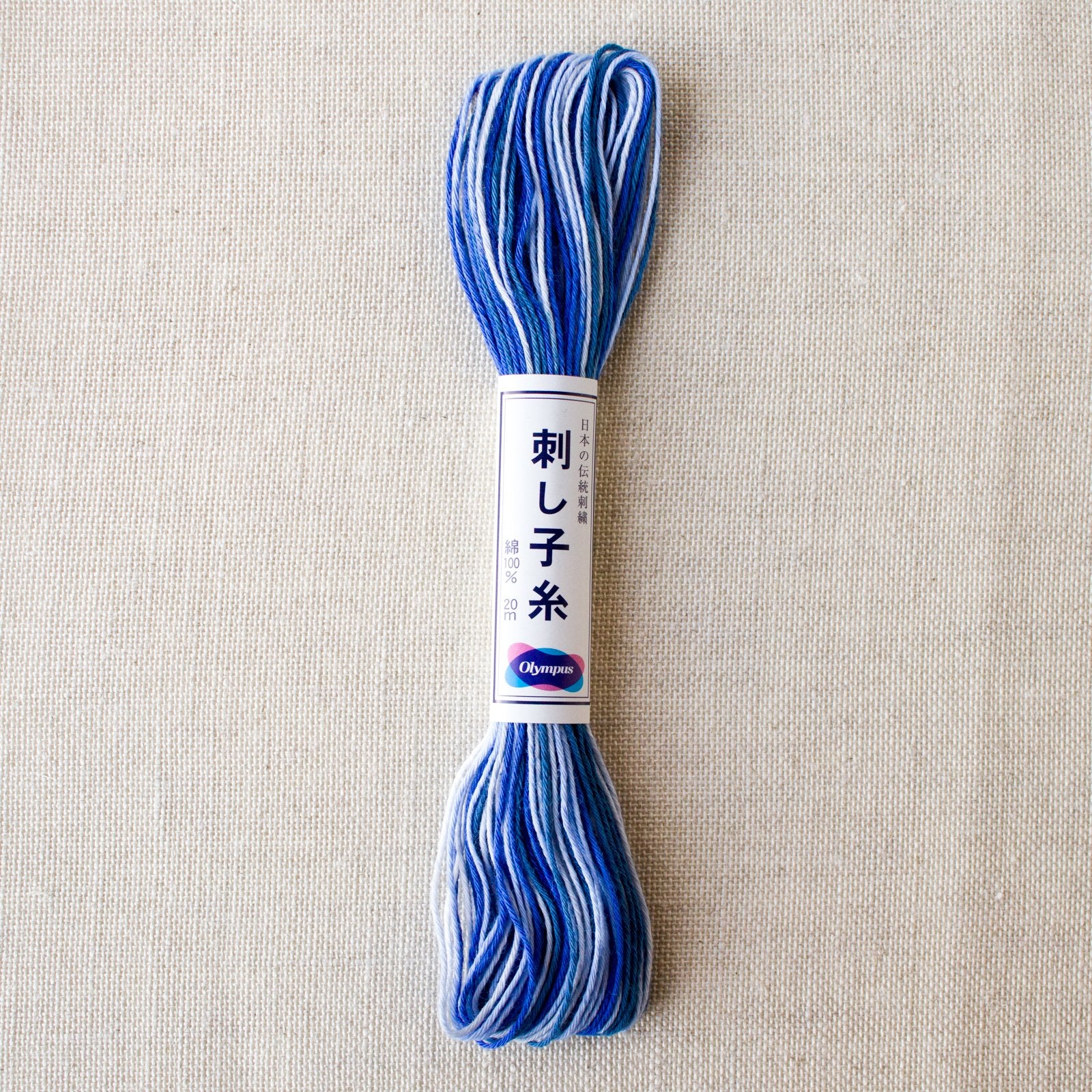 Japanese Sashiko Thread - Variegated Denim Blue (#52) - Perfect for Embroidery, Quilting & DIY Denim Repair Projects