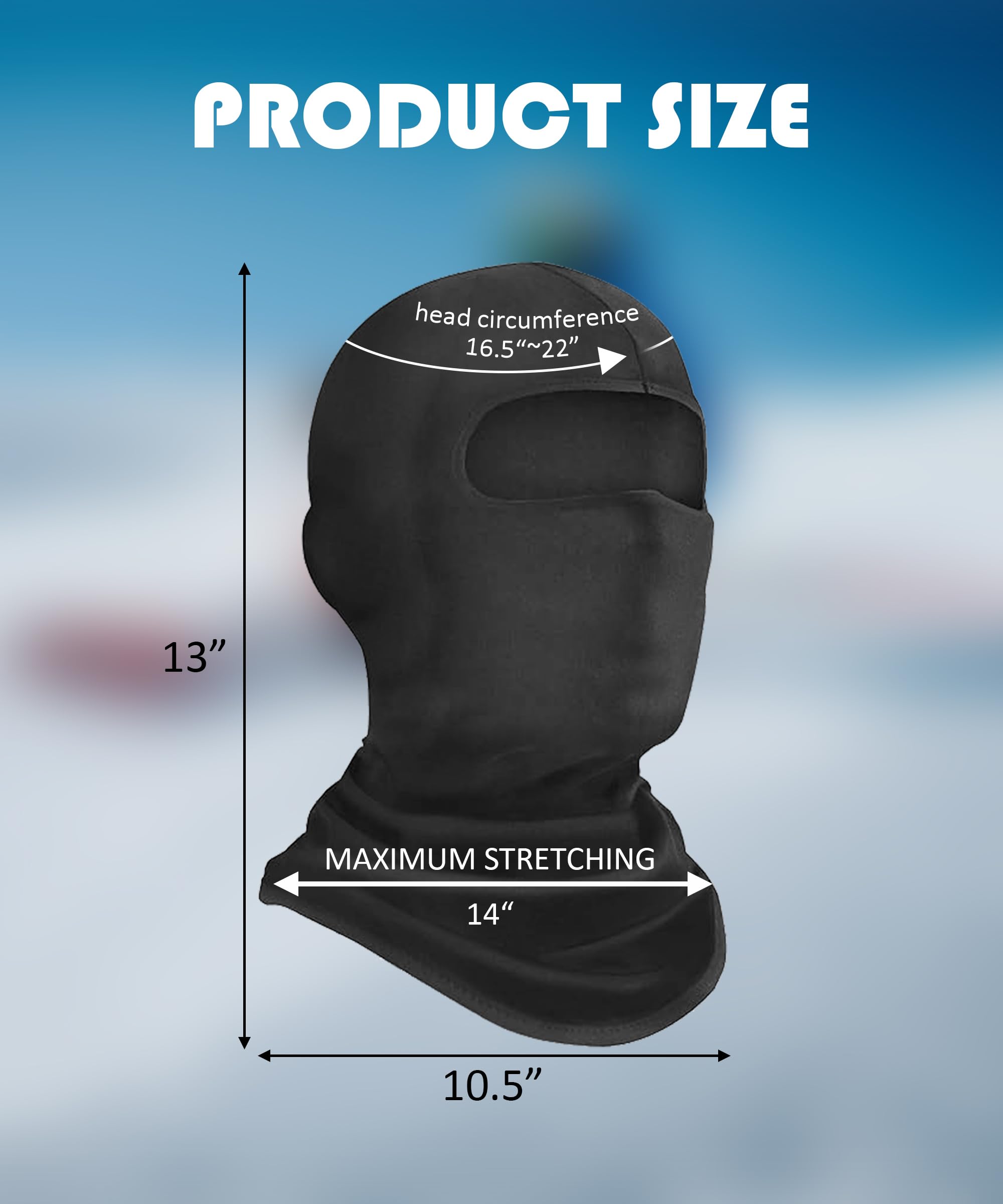 RACOONA Winter Motorcycle Balaclava for Men & Women - Riding, Snowboarding