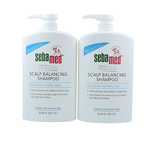 Sebamed Scalp Balancing Shampoo for Oily Hair & Dandruff - Gentle pH 5.5 Formula with Pump (1 Liter x 2 Pack) - Hydrates & Soothes Flaky Scalp - Ideal for Daily Hair Care & Scalp Treatment