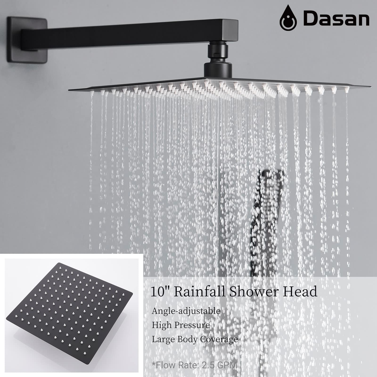 Premium Matte Black Bathtub Shower Faucet Set - Complete Tub & Shower System with Spout, Rough-in Valve & Trim Kit | Ideal for Modern Bathroom Renovations & Spa-Like Showers
