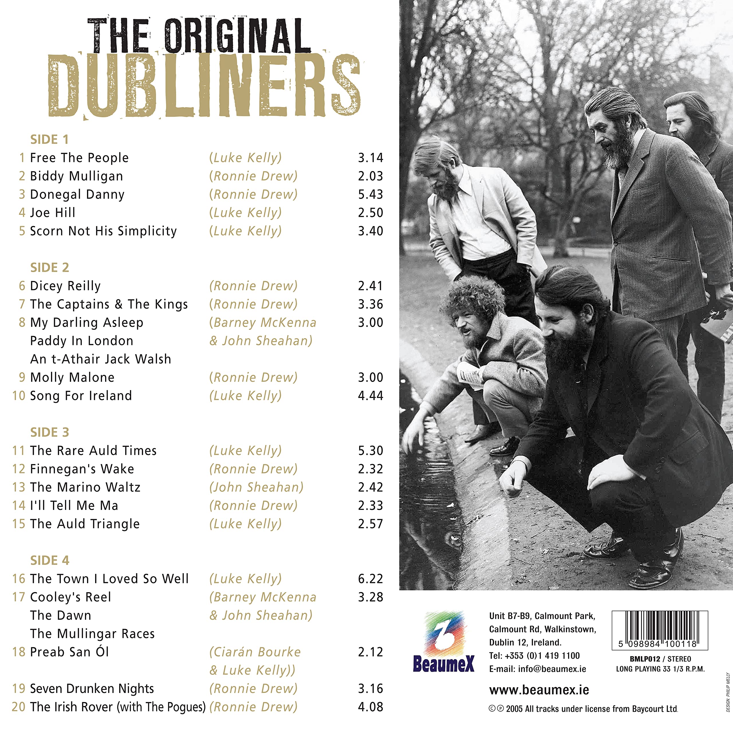 The Original Dubliners 20 Greatest Hits Double CD - Classic Irish Folk Music Collection for Home, Pub & Road Trips