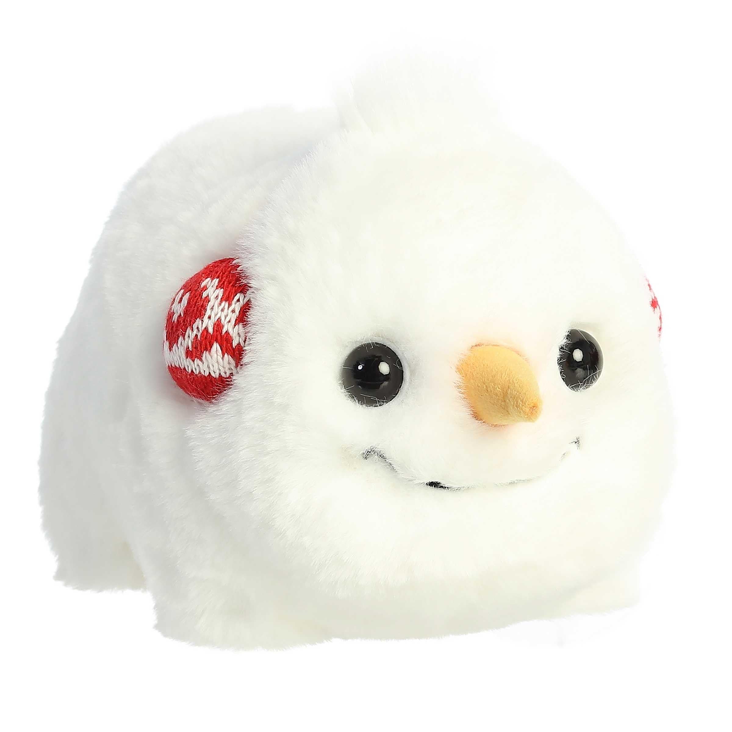 Aurora® Festive Holiday Snowman Stuffed Animal Plush Toy - 7 Inch White Soft Cuddly Christmas Gift for Kids & Adults - Perfect for Stocking Stuffers, Holiday Decorations & Cozy Winter Nights