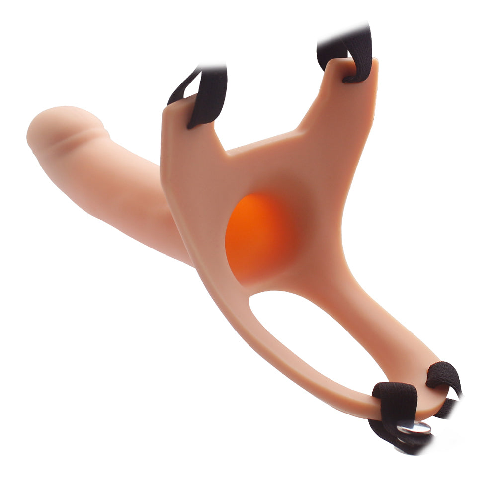 Curved Hollow Silicone Strap-On Dildo 6.7