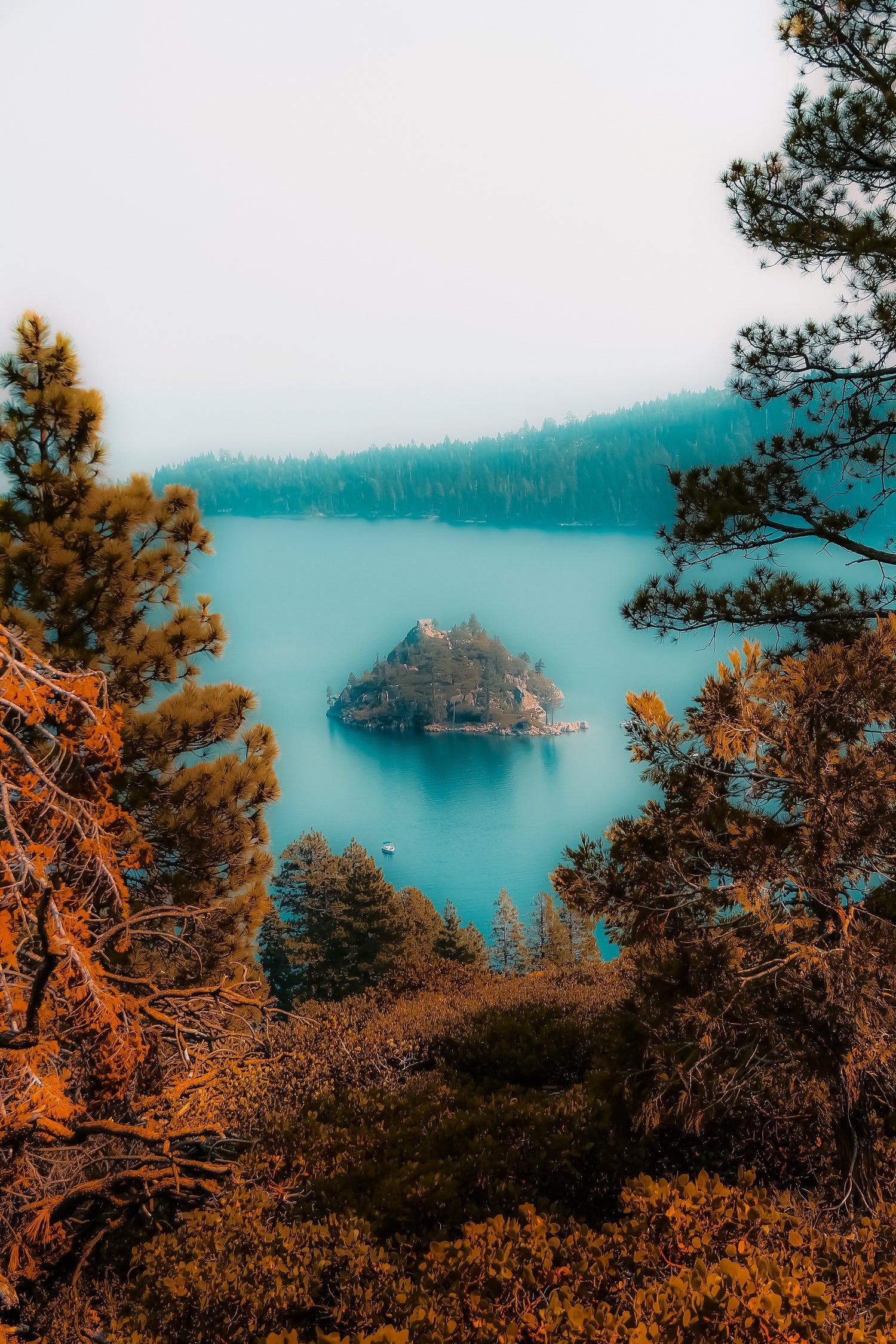 Stunning Emerald Bay Lake Tahoe California Island View - Perfect for Vacation Photos & Scenic Wall Art