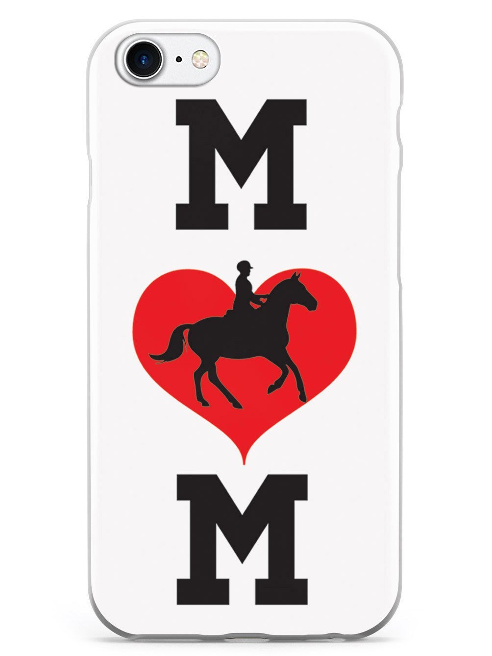 Inspired Cases - iPhone 8 Case with 3D Textured Design - Shockproof Protective Cover for Apple iPhone 8 - Equestrian Mom Horse Theme - Perfect for Riding, Outdoor Activities & Daily Use