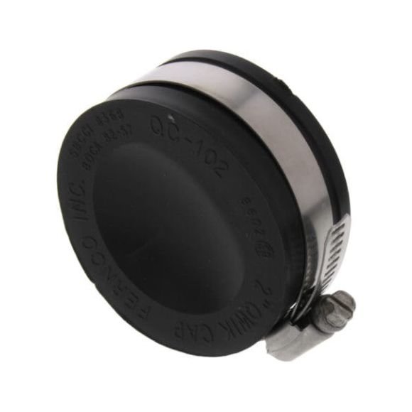 Fernco QC 102 2-Inch PVC Pipe Quick Cap - Durable Plumbing Fitting for Drain, Sewer & Vent Pipes - Perfect for DIY Home Repairs, Plumbing Projects & Pipe Protection