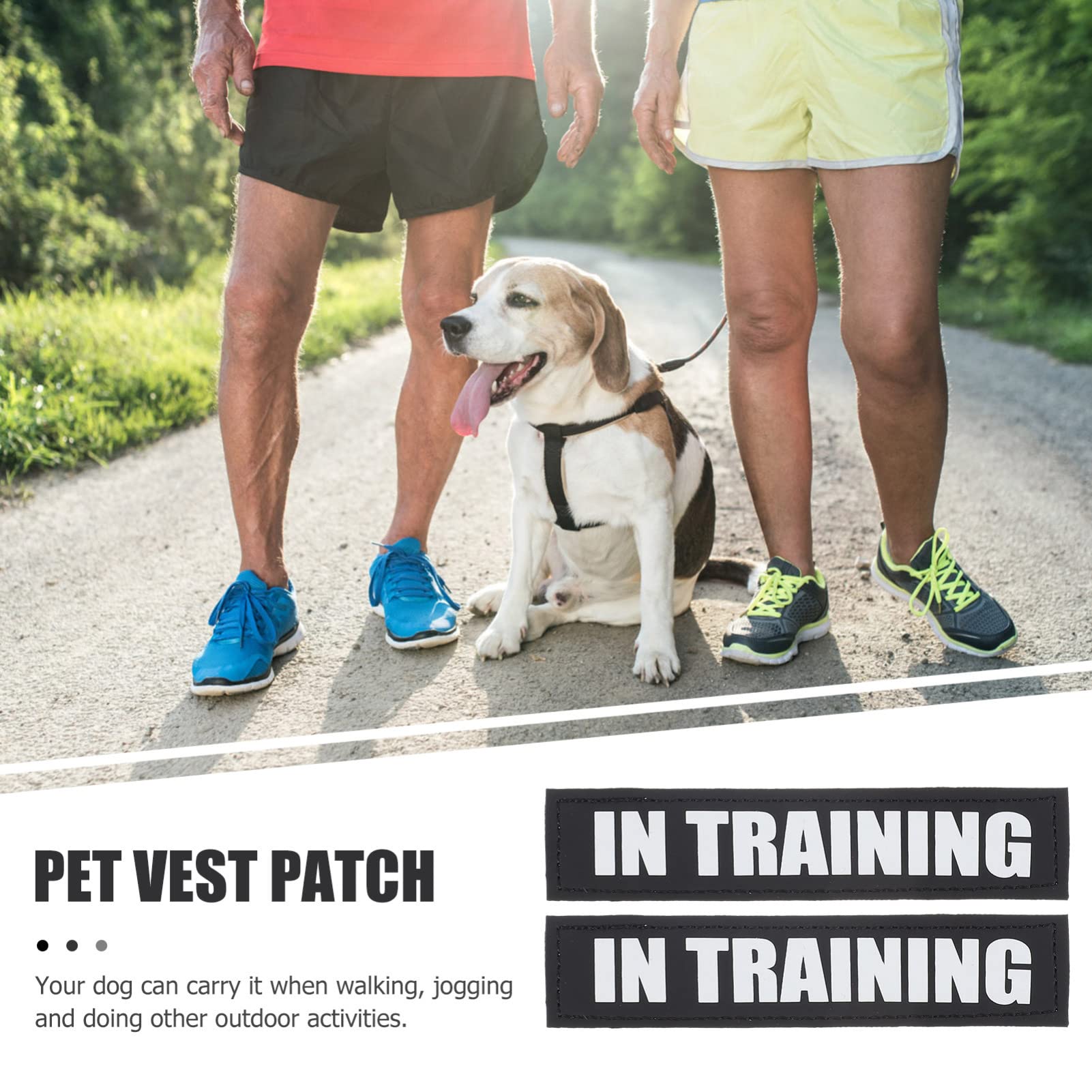 Balacoo 2 Packs Reflective Dog Harness Vest with Removable Service Dog Patches - High Visibility Pet Safety Gear for Night Walking, Running & Outdoor Adventures