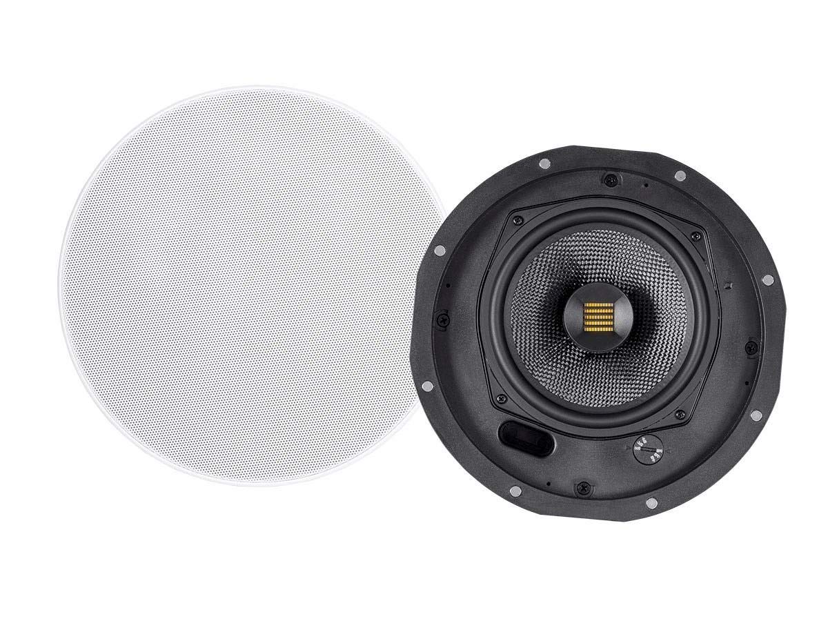Monoprice 6.5 Inch 3-Way Carbon Fiber In-Wall Column Speaker with Ribbon Tweeter - Black Amber Series - Perfect for Home Theater, Surround Sound & Music Listening