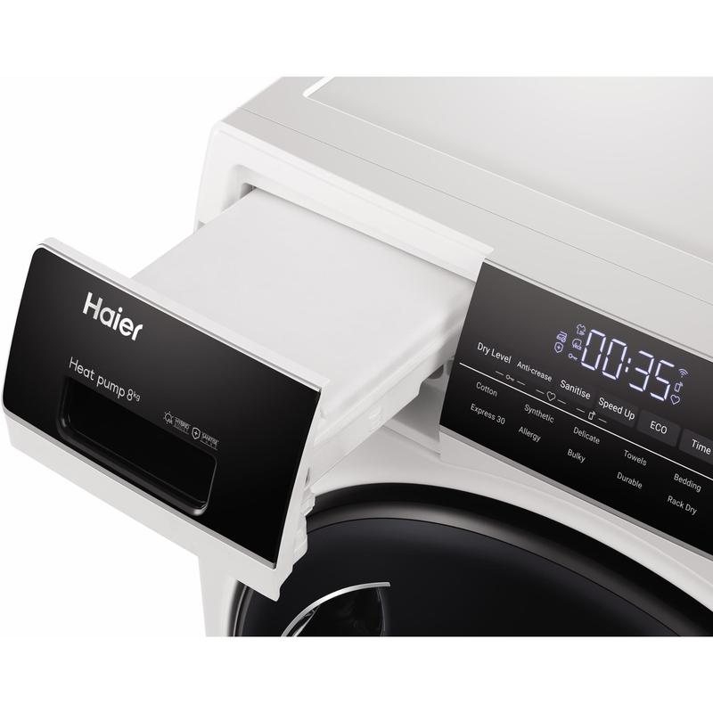 Haier 8kg/17.6lbs Energy Efficient Heat Pump Dryer HDHP80AN1 - Perfect for Small Families & Apartments, Saves Energy & Protects Clothes
