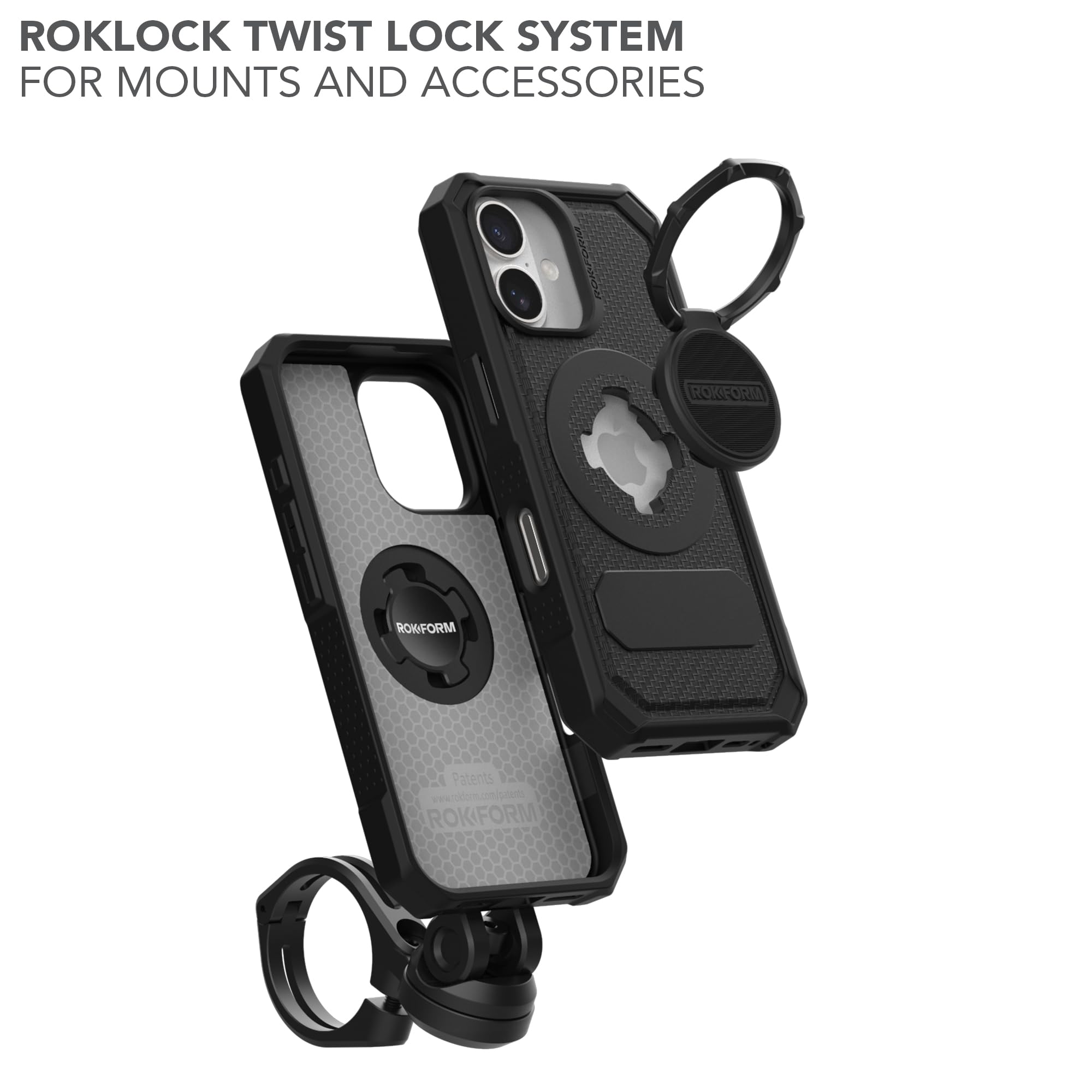 Rokform Rugged Magnetic iPhone 16 Case with RokLock Twist Lock | Drop Tested Armor Protection | Perfect for Outdoor Adventures & Active Lifestyles