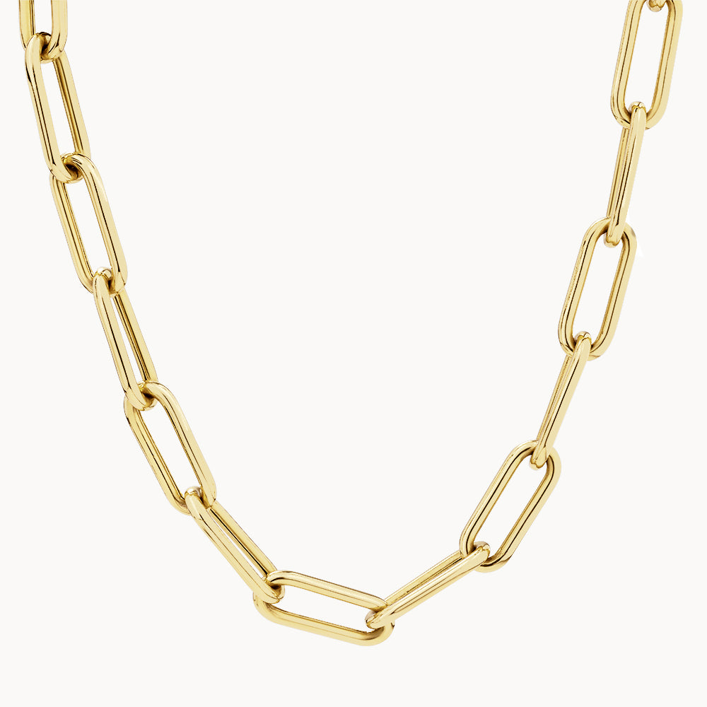 Gold Large Paperclip Toggle Necklace - Trendy Minimalist Jewelry for Women - Perfect for Office Wear, Date Nights & Everyday Fashion Accessories