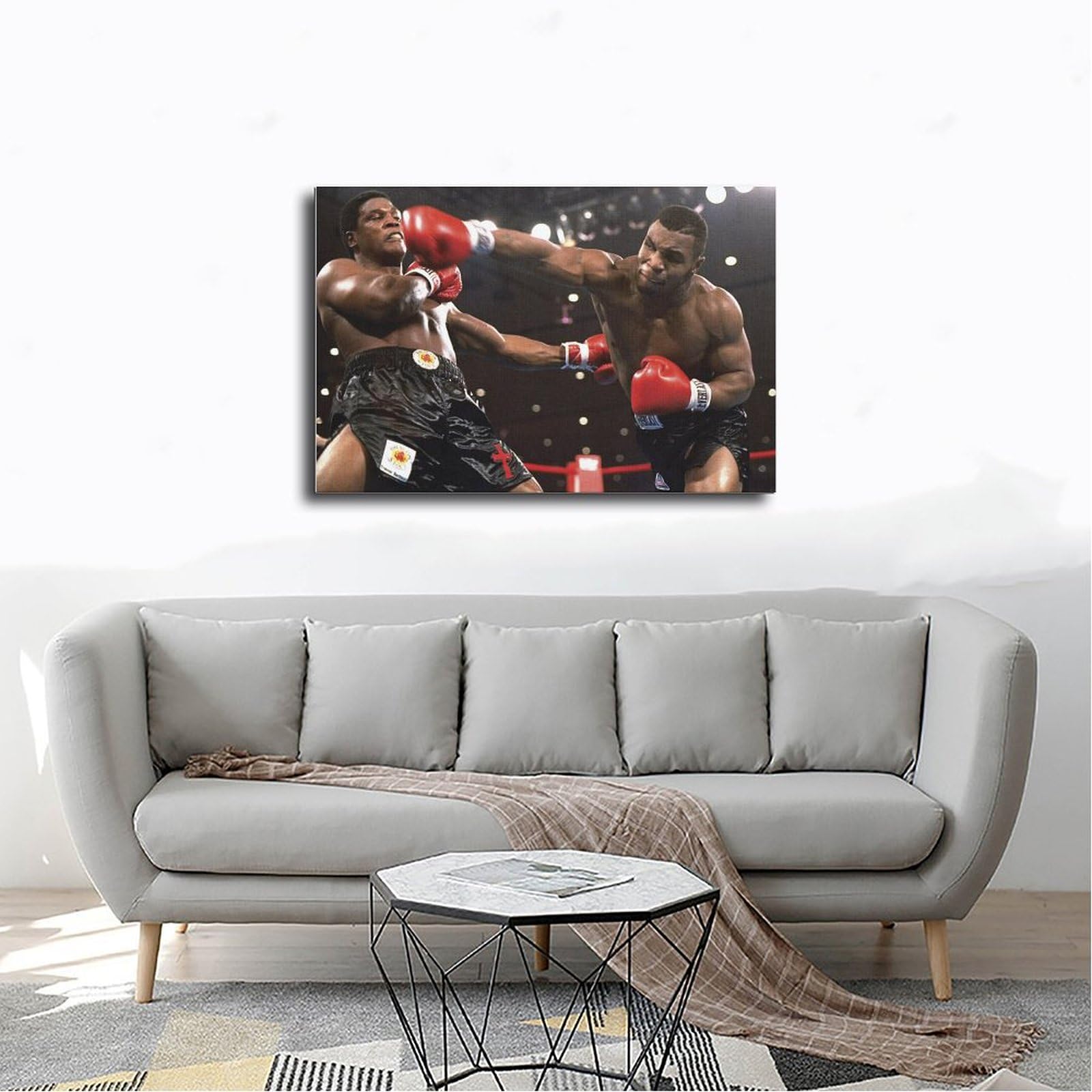 BAVIEN Mike Tyson Boxing Poster - 24x36 Inch (60x90cm) Canvas Wall Art for Bedroom, Office & Gym Decor - Perfect Gift for Boxing Fans & Sports Enthusiasts