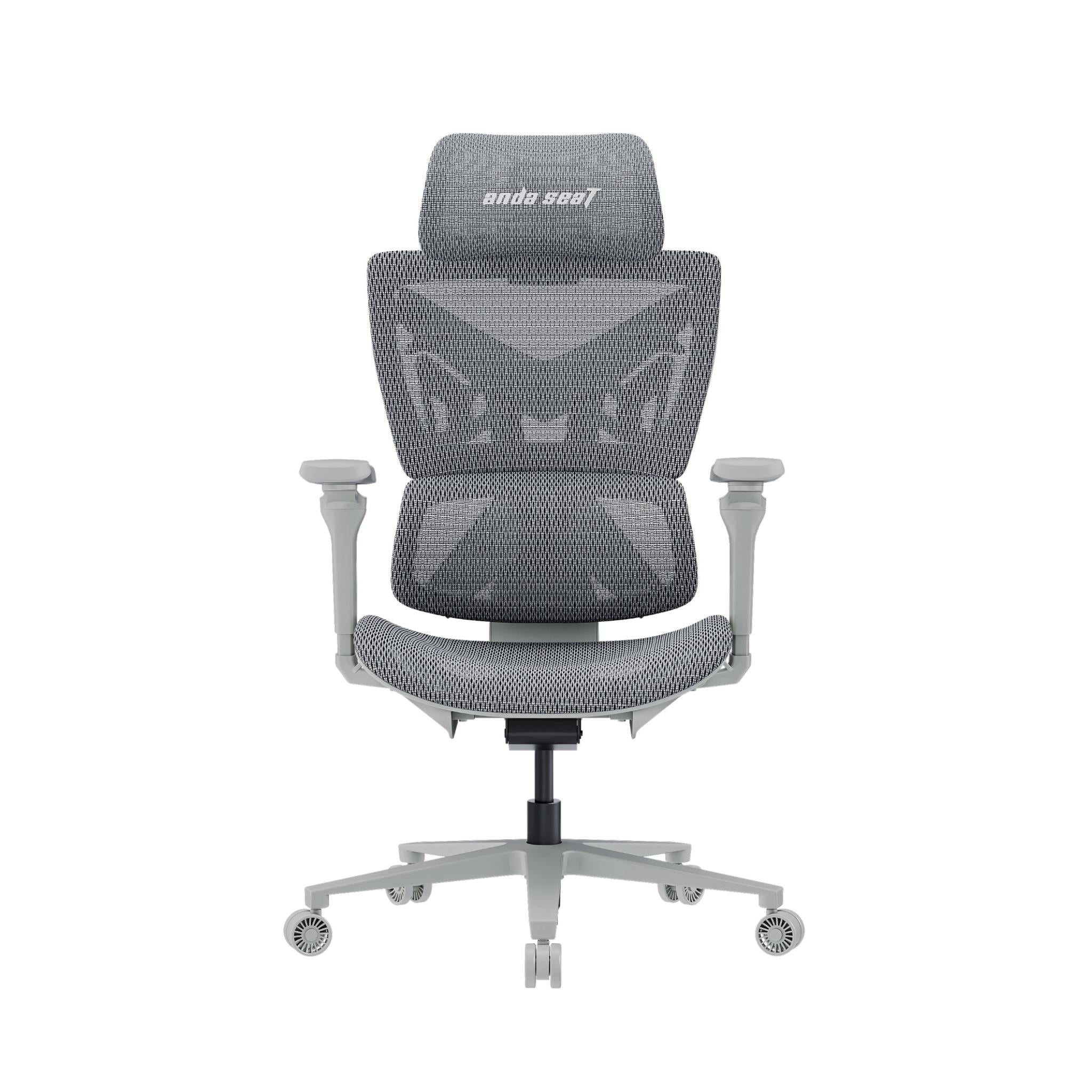 Anda Seat X Air Pro Ergonomic Gaming Chair with Breathable Mesh Back - Ash Grey - Perfect for PC Gaming, Office Work, and Long Hours of Comfortable Sitting