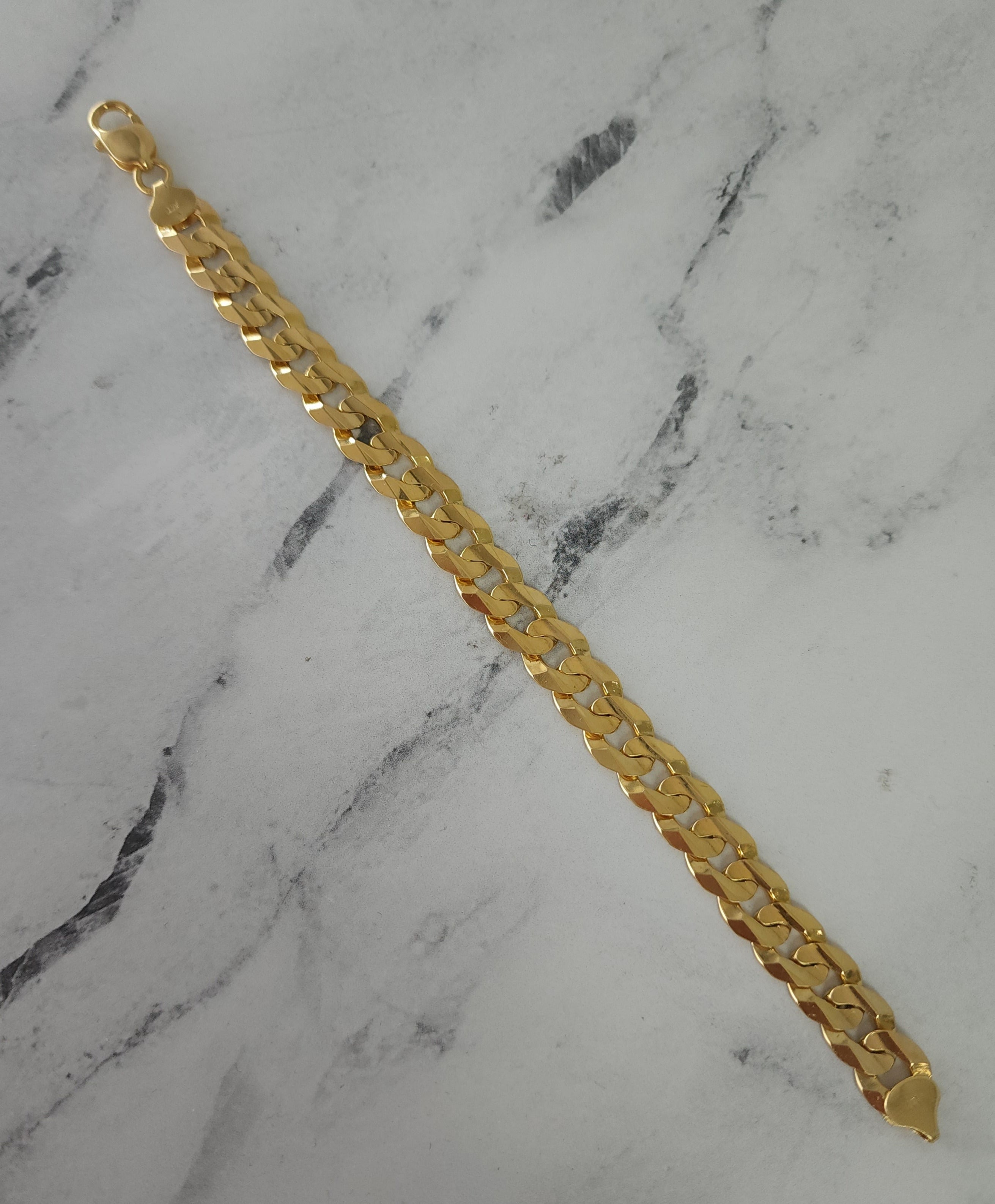 14K Yellow Gold Cuban Link Bracelet for Men - Luxury Hip Hop Jewelry Gift for Birthday, Anniversary & Special Occasions
